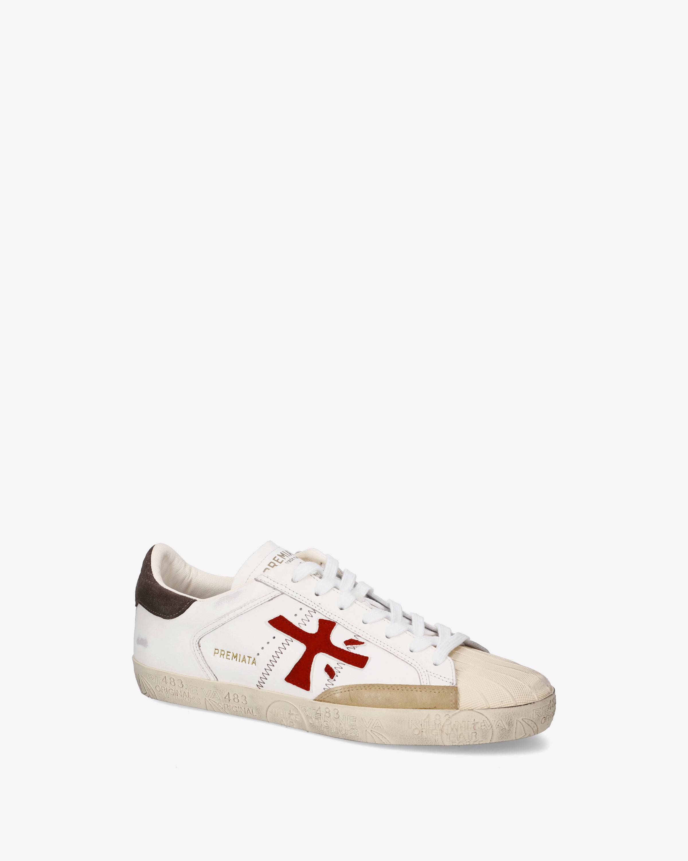 Premiata Steven 8044 sneakers cuir crème homme