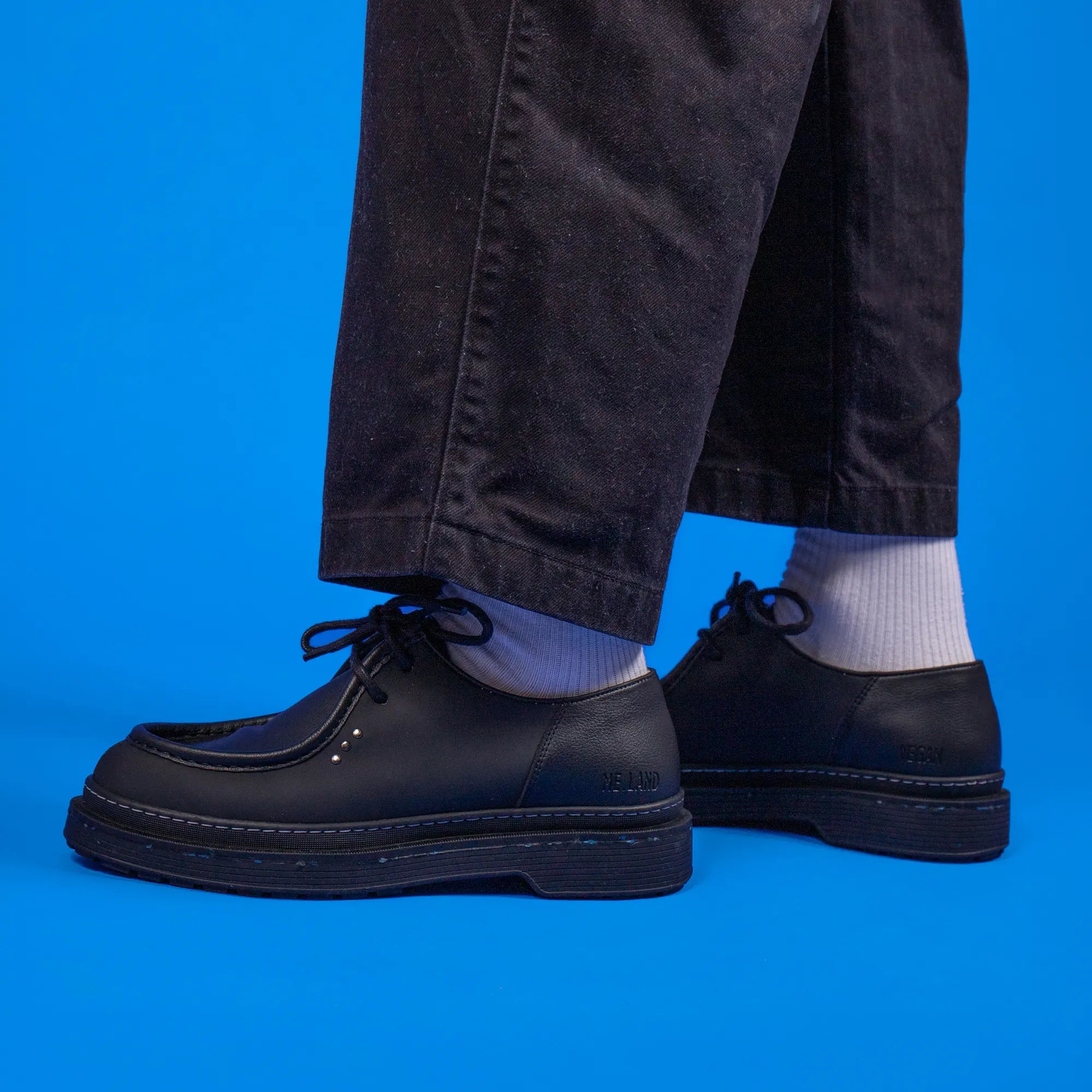 Me.Land Rando derby vegan cuir pomme noir