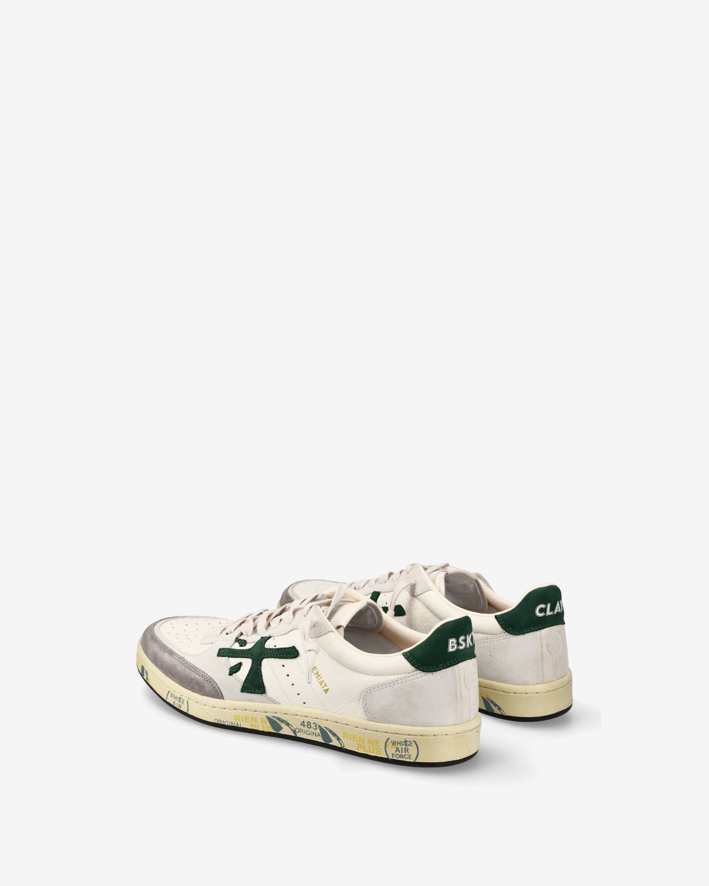 Premiata Bskt Clay 7623 sneakers cuir blanc homme