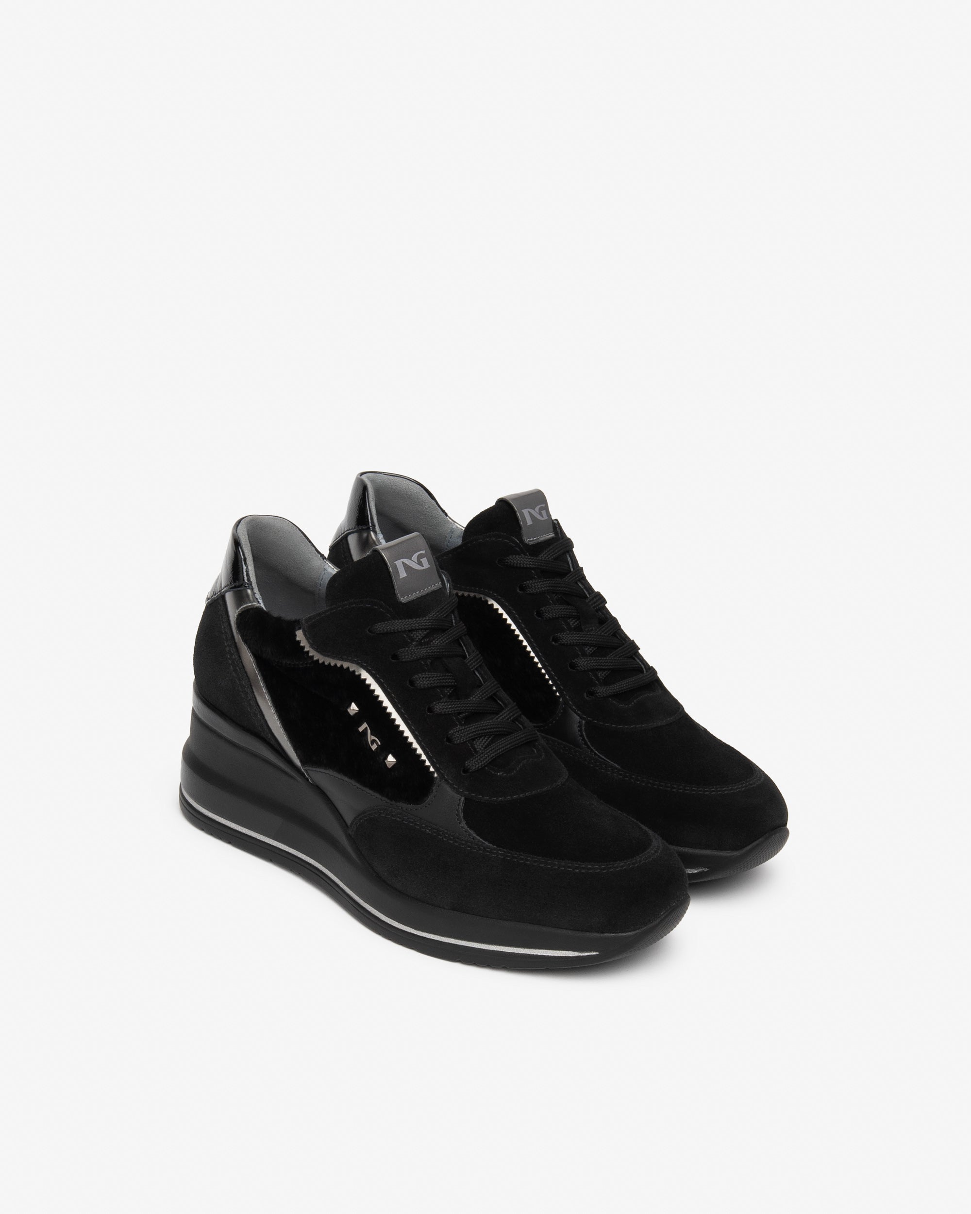Nero Giardini Sneakers Basket Compensée Femme Cuir