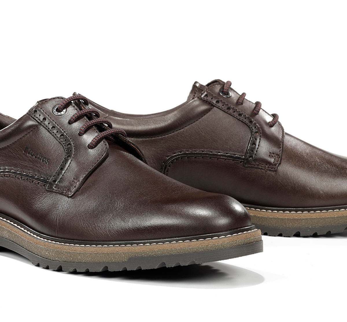 Fluchos Buggy F2319 chaussure ville marron homme cuir