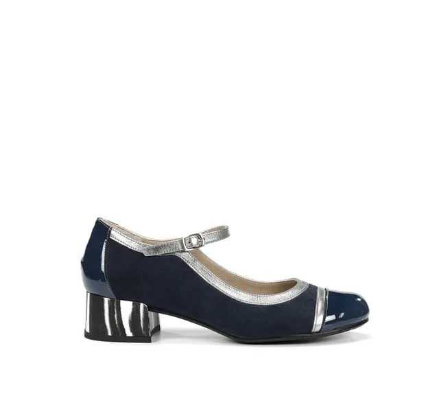 Dorking Frida D9027 escarpin bleu talon bas femme