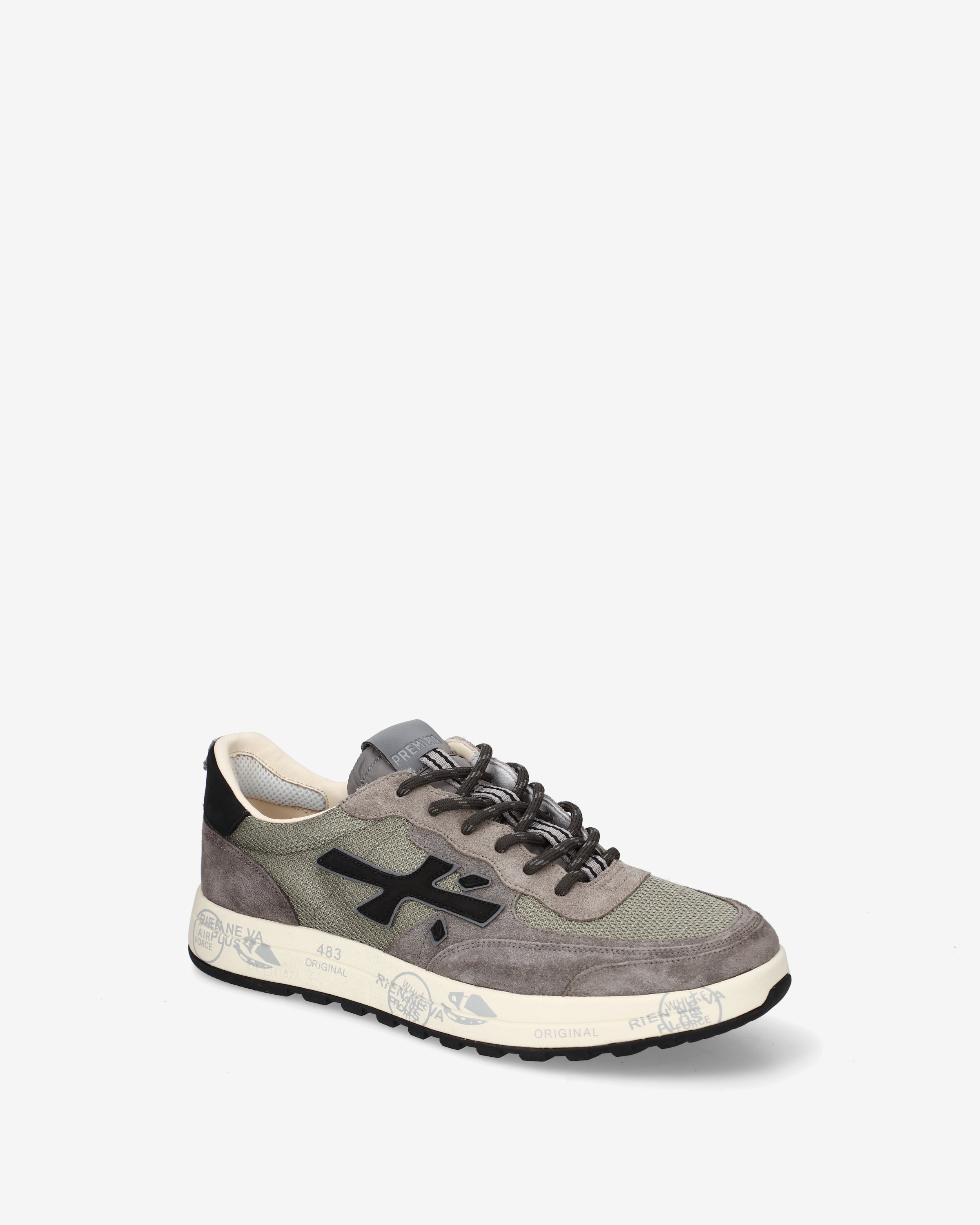 Premiata Nous 8459 baskets beige taupe cuir homme