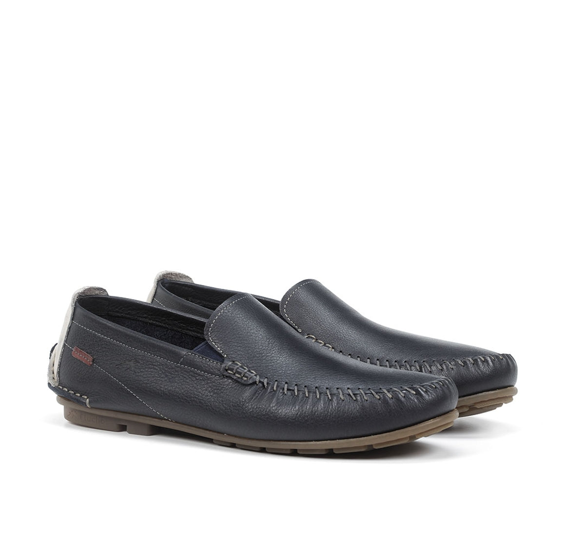 Fluchos Dorian F1173 mocassin bleu homme cuir