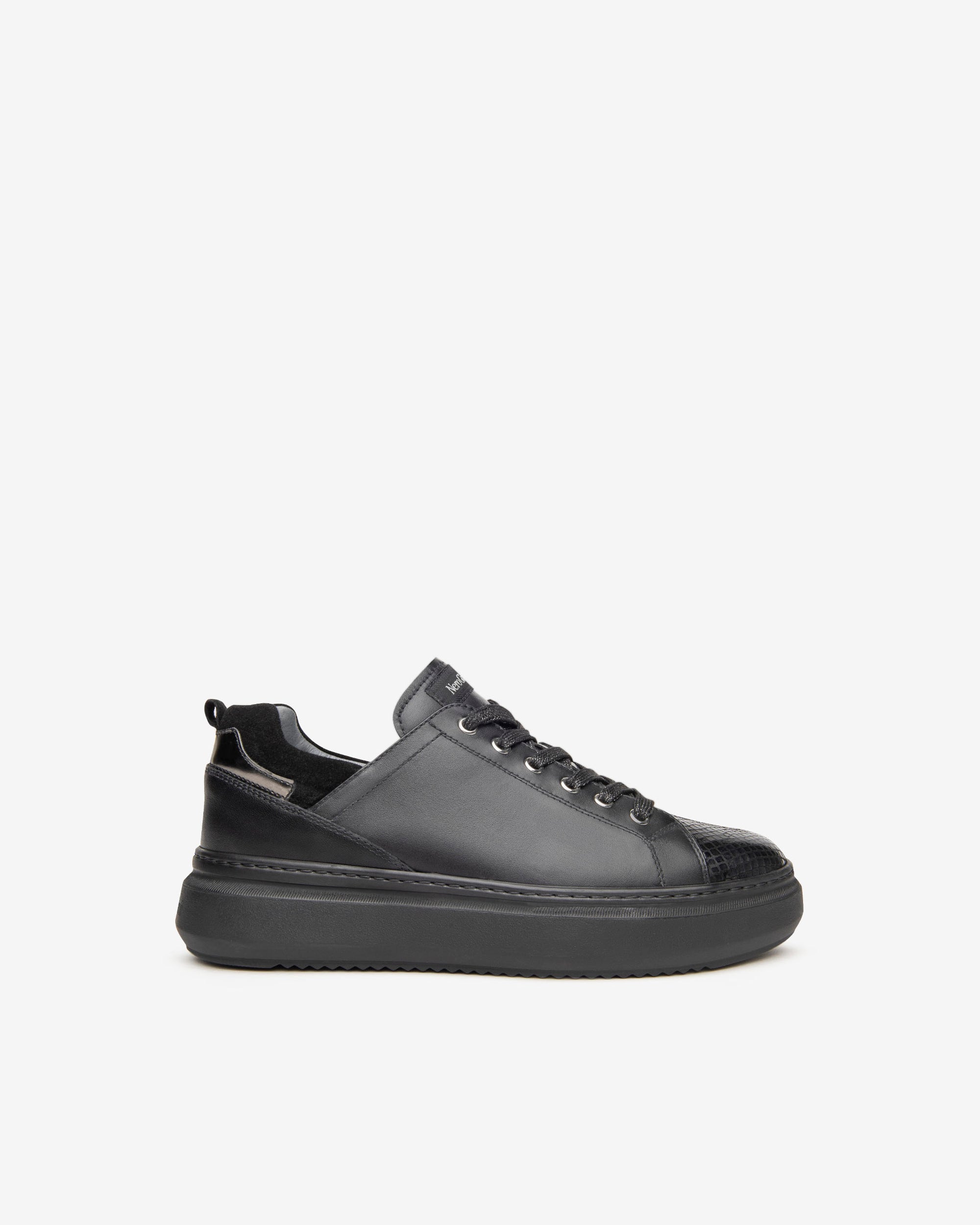 Nero Giardini Sneakers baskets cuir imprimé animal 4cm
