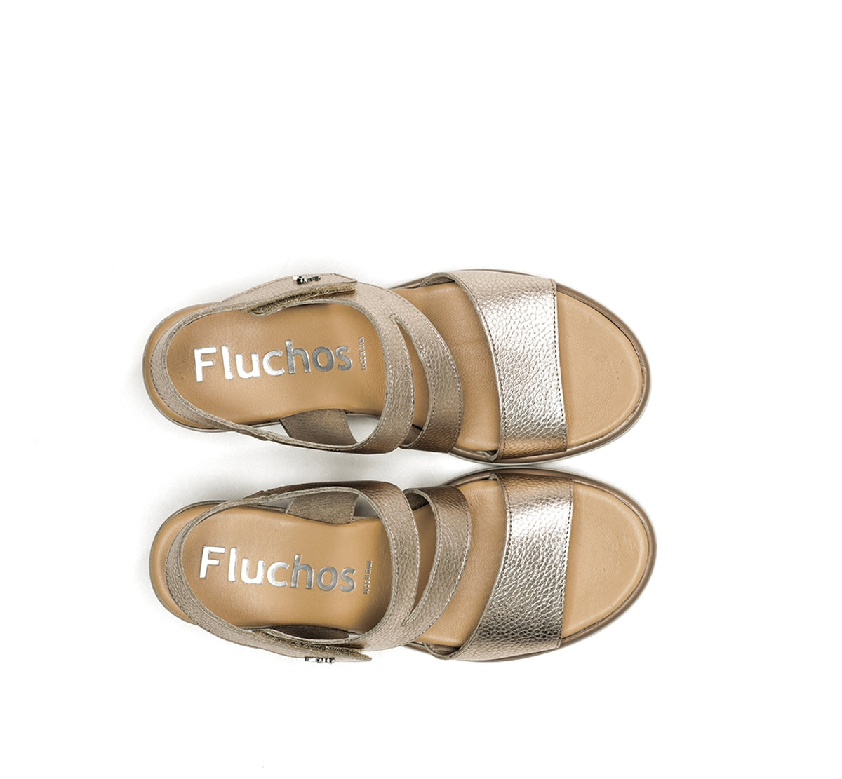 Fluchos Smash F1973 sandales compensées doré femme