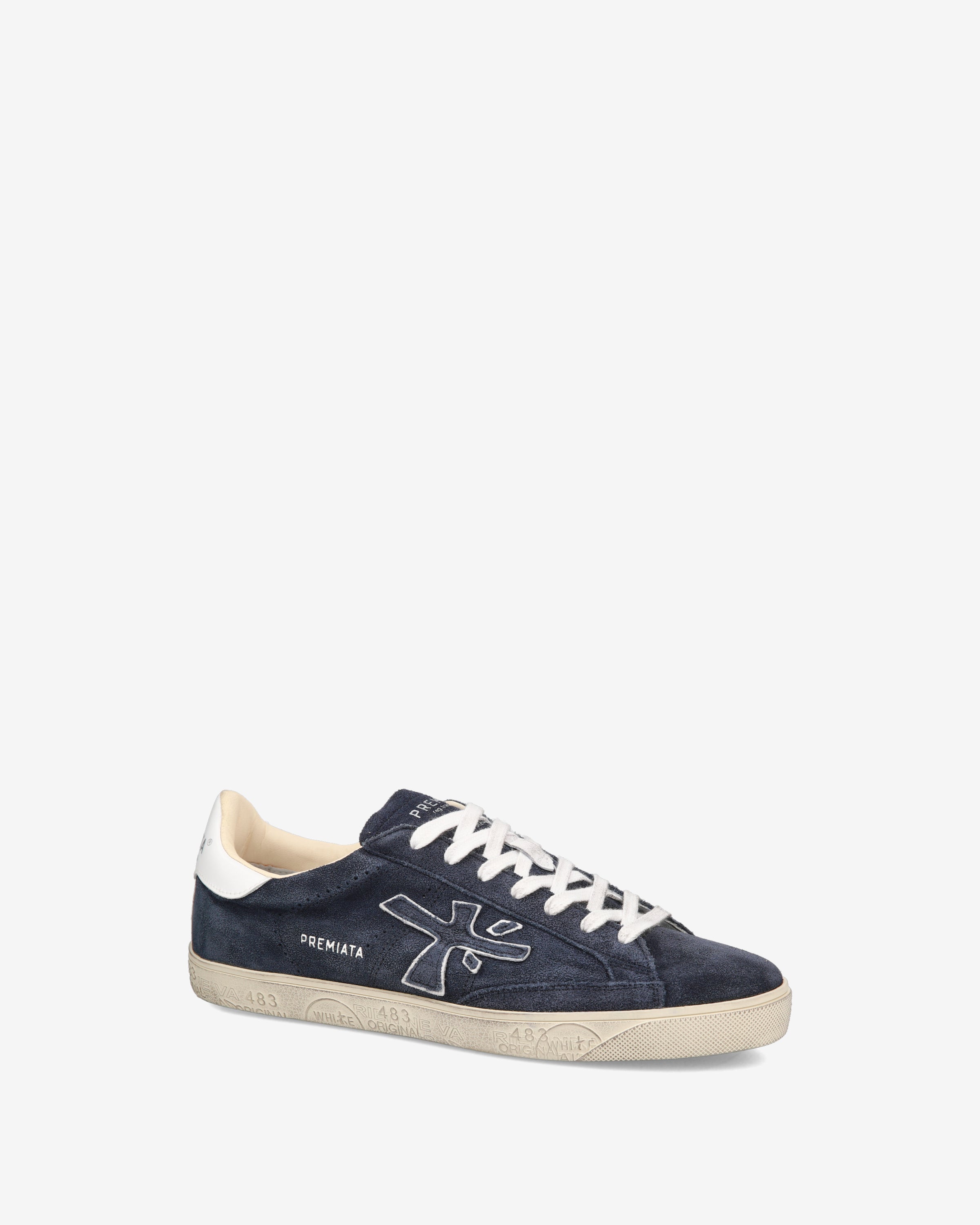Premiata Steven 6643 sneakers daim bleu marine pointure 39-47