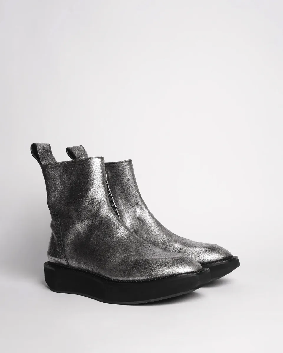 Premiata 003 Boots Cuir Effet Métallique