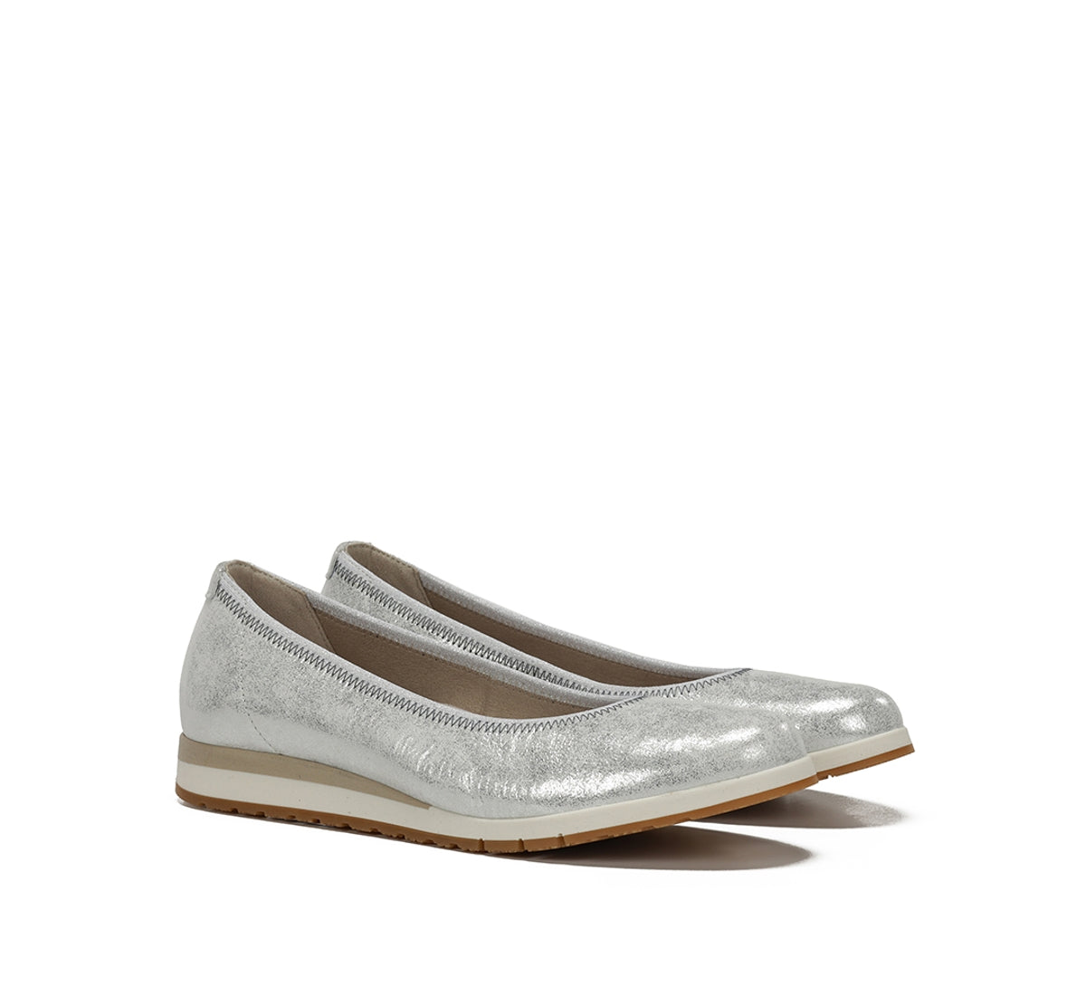 Dorking Swim D9712 ballerines femme argent légères