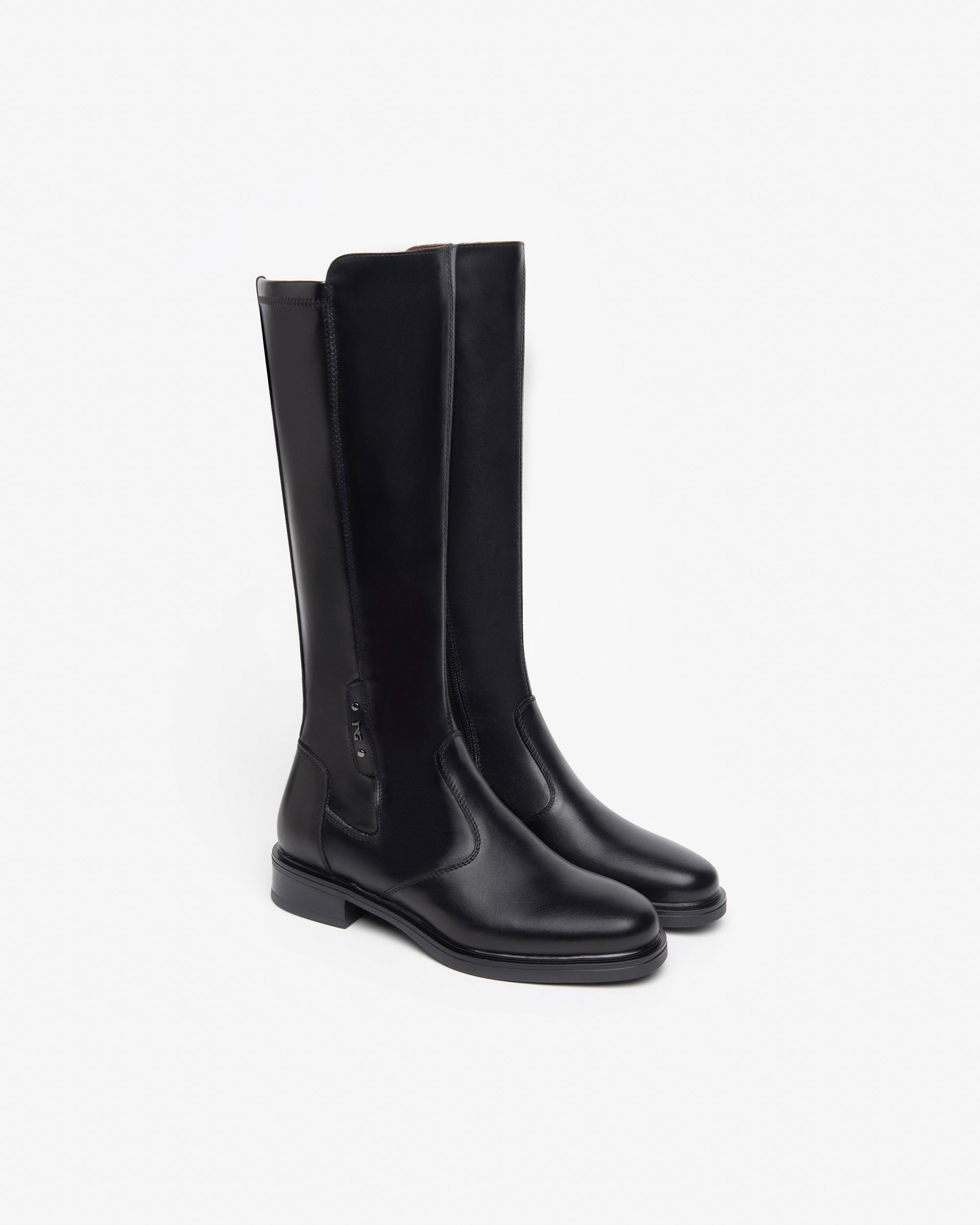 Nero Giardini Bottes cuir femme talon 30 zip