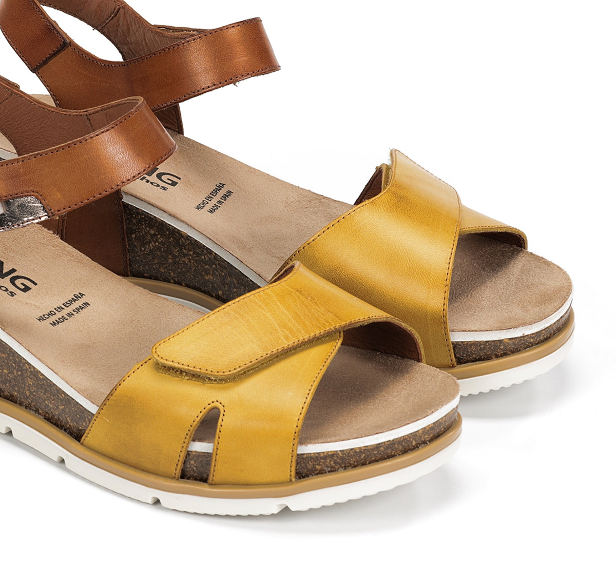 Dorking by Fluchos Gold D9512 sandales jaune femme