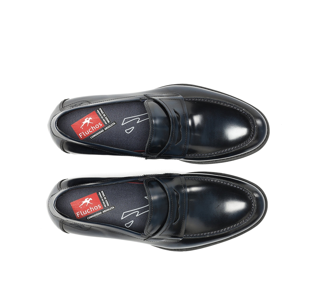 Fluchos Arthur F1933 mocassins bleu homme