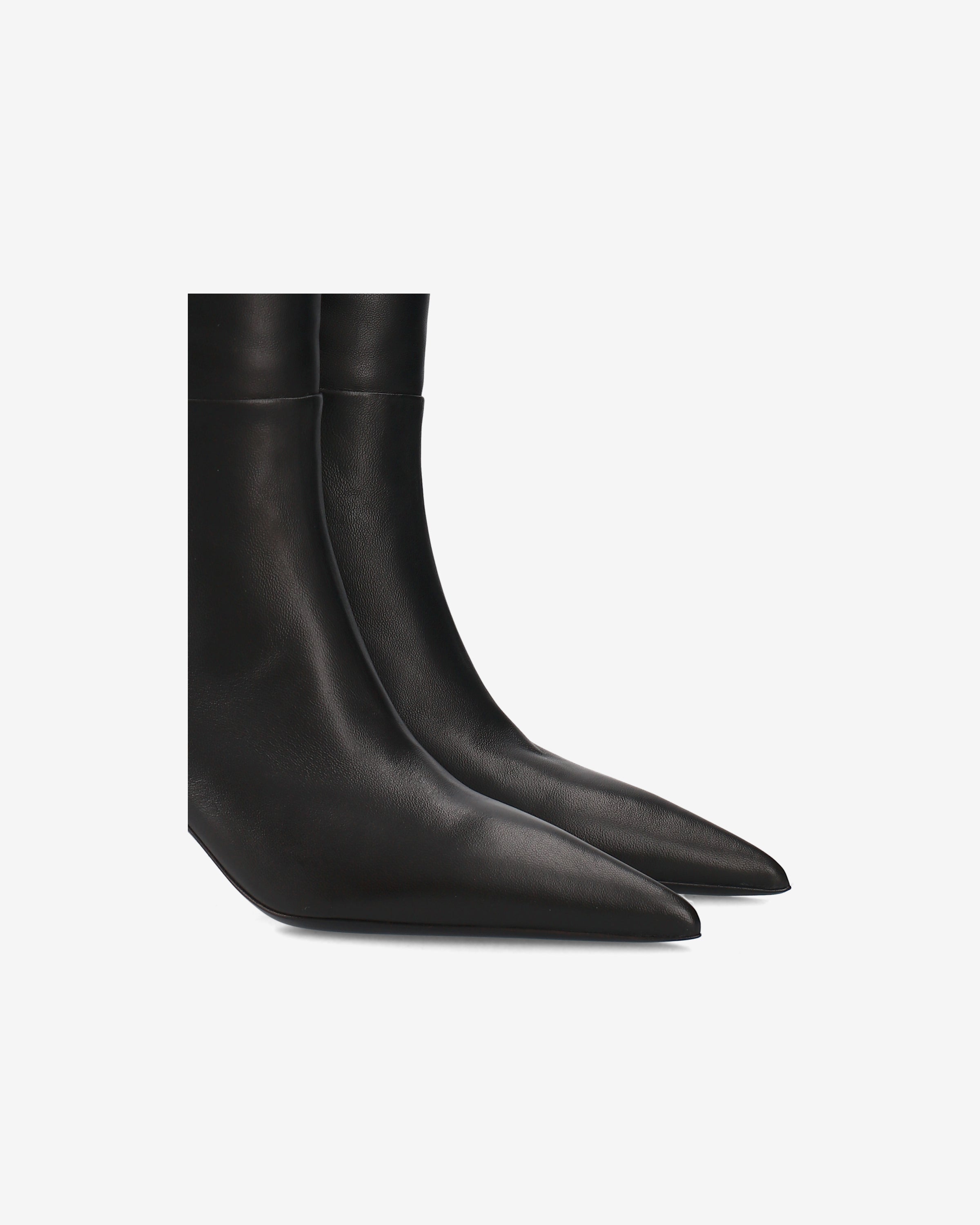 Premiata bottes cuir noir talon 65 mm femme