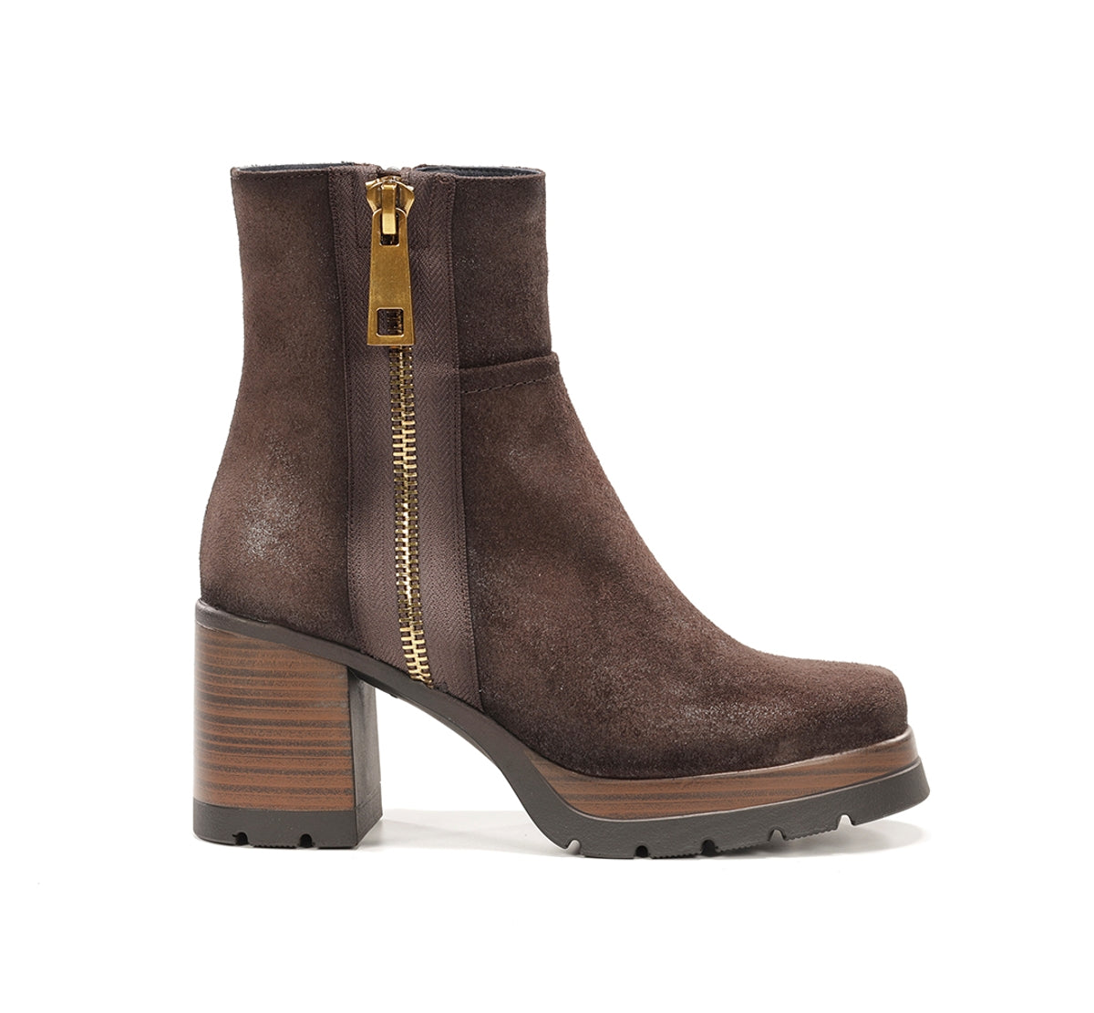 Dorking Safe D9413 bottines femme marron plateforme