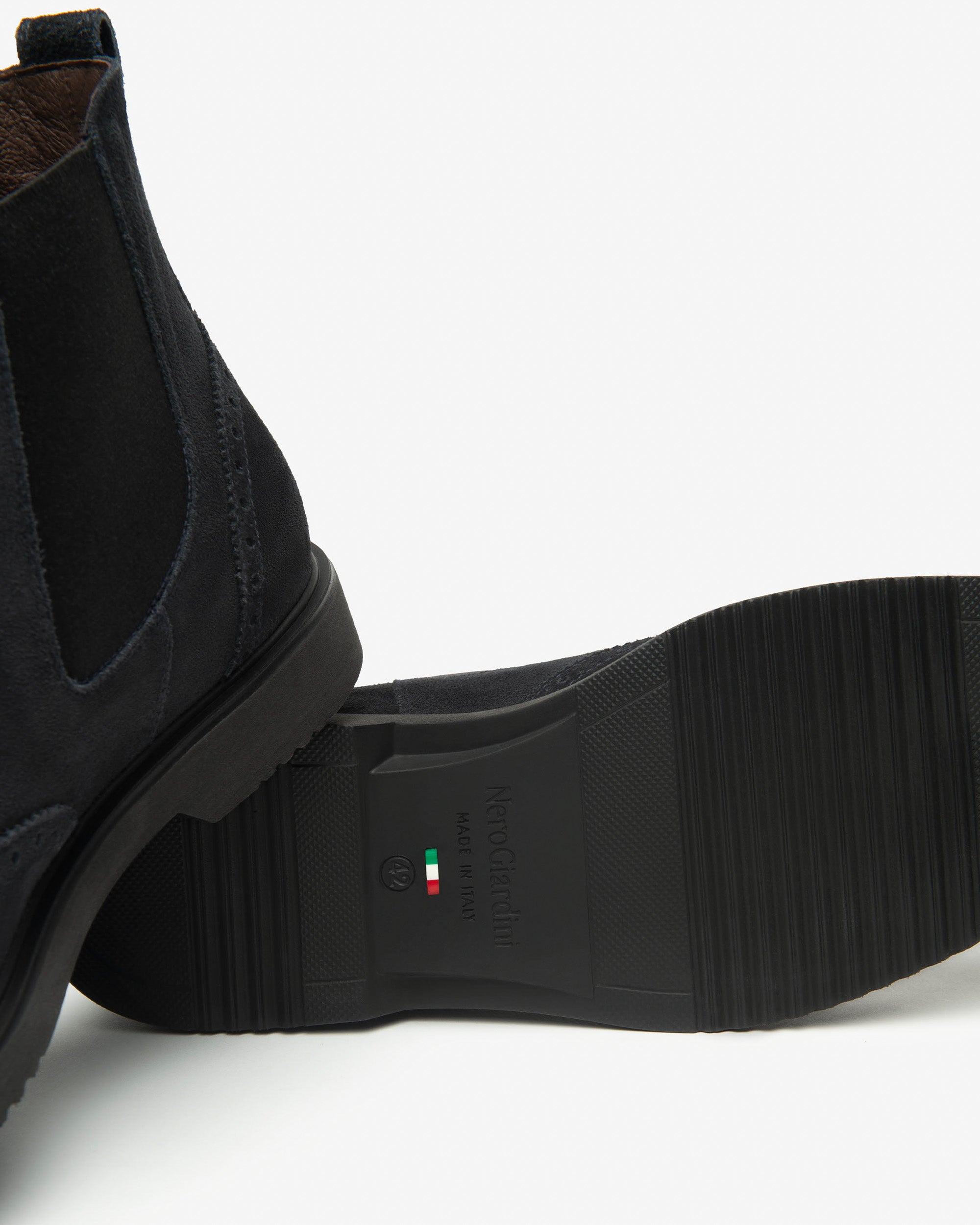 Nero Giardini Chelsea Boots homme daim made in Italy