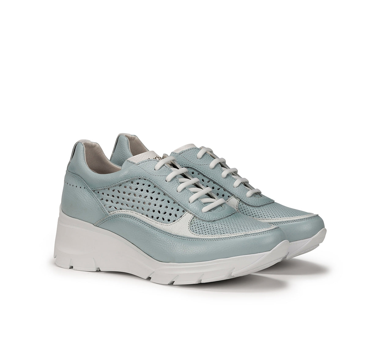 Fluchos Olas F1407 baskets femme bleu clair compensées