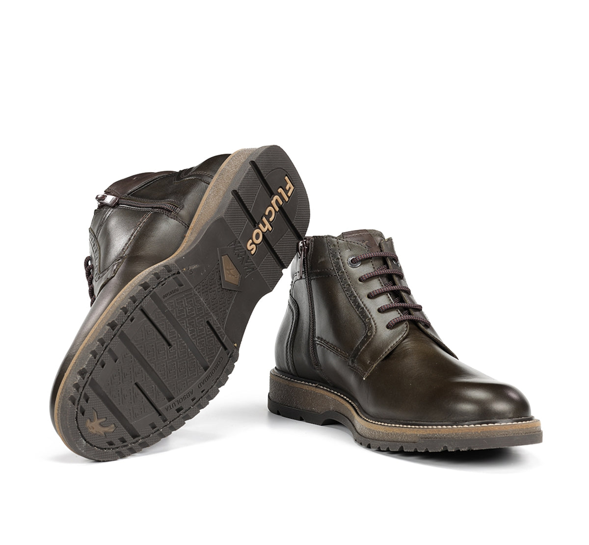 Fluchos Buggy F2321 bottines vert homme cuir
