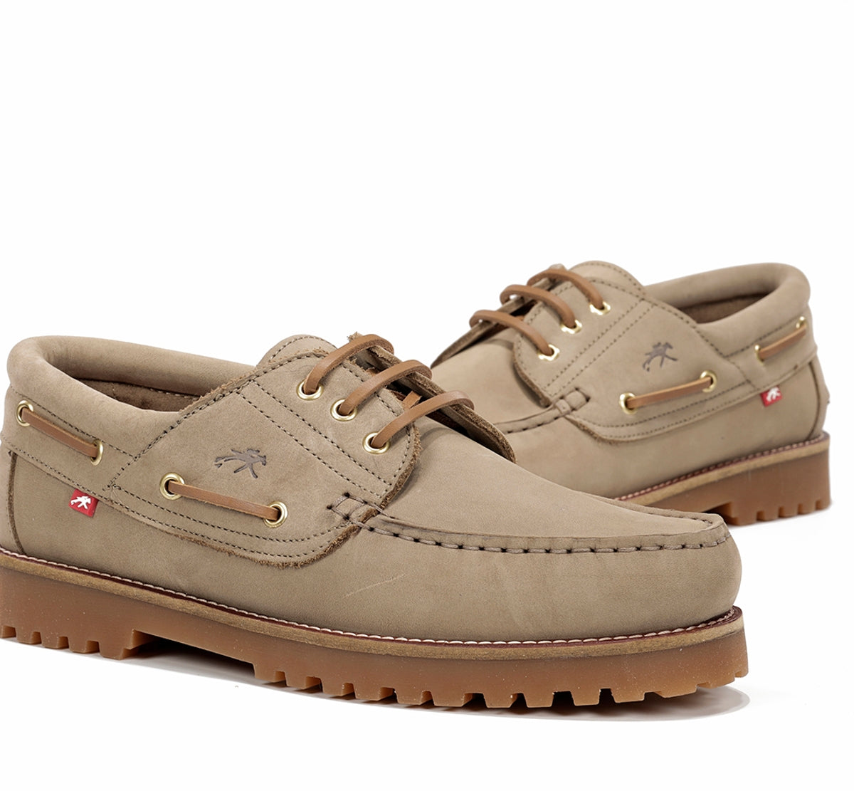 Fluchos Scott F0054 chaussure bateau taupe homme