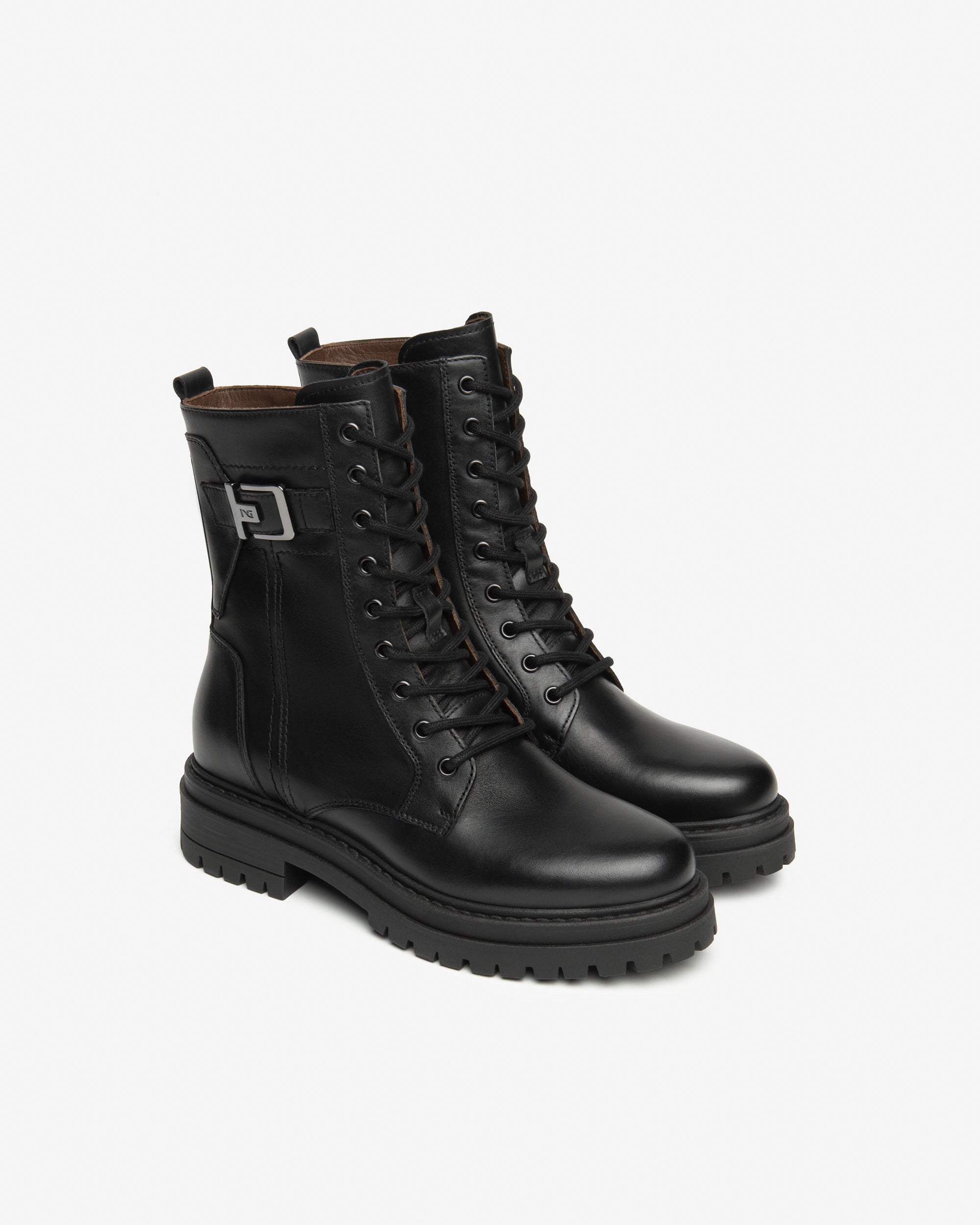 Nero Giardini Combat Boots rangers cuir femme