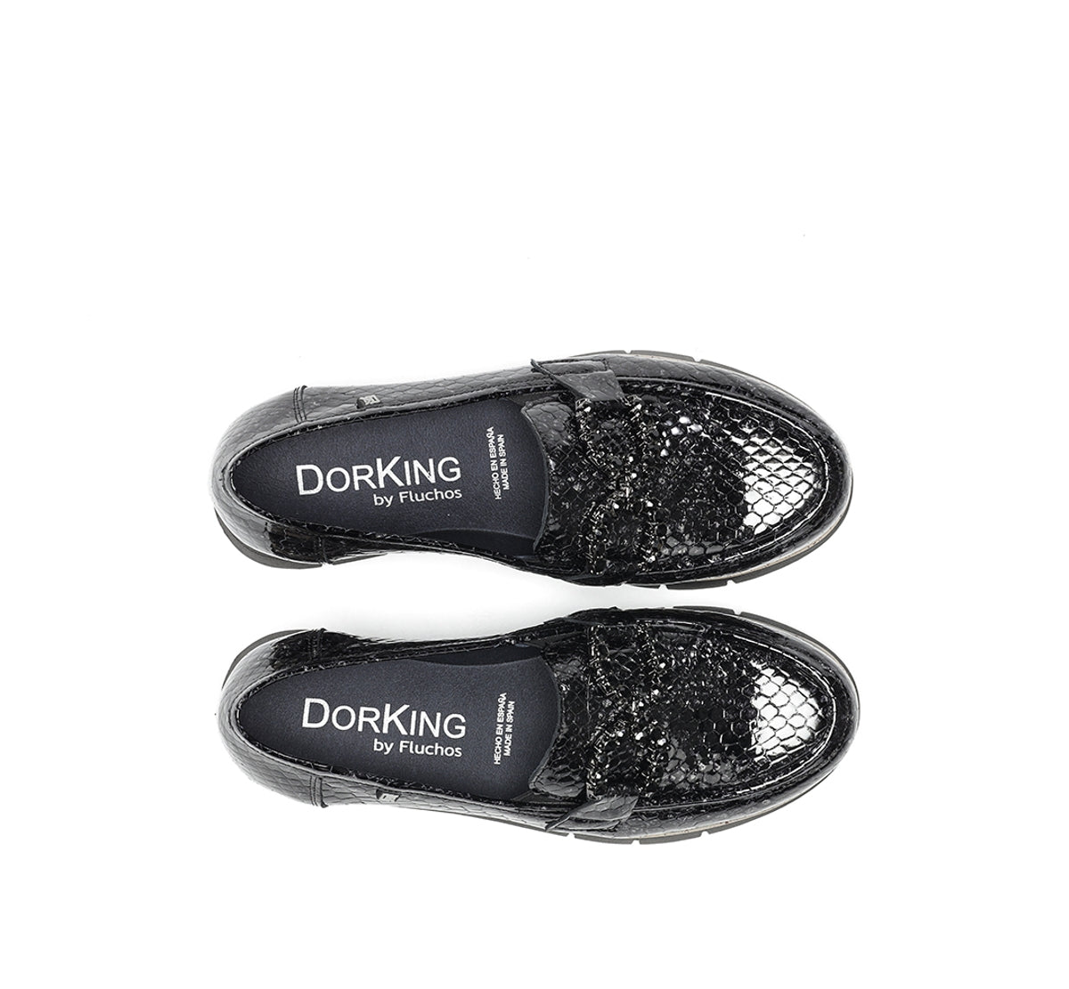 Dorking by Fluchos India D9325 mocassins gris femme cuir