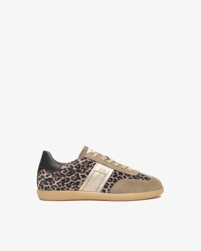 Nero Giardini Sneakers baskets cuir daim léopard
