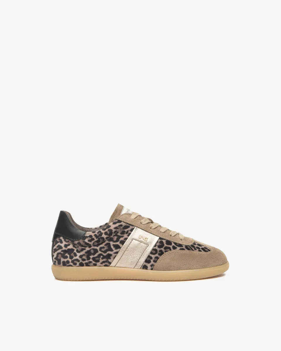 Nero Giardini Sneakers baskets cuir daim léopard