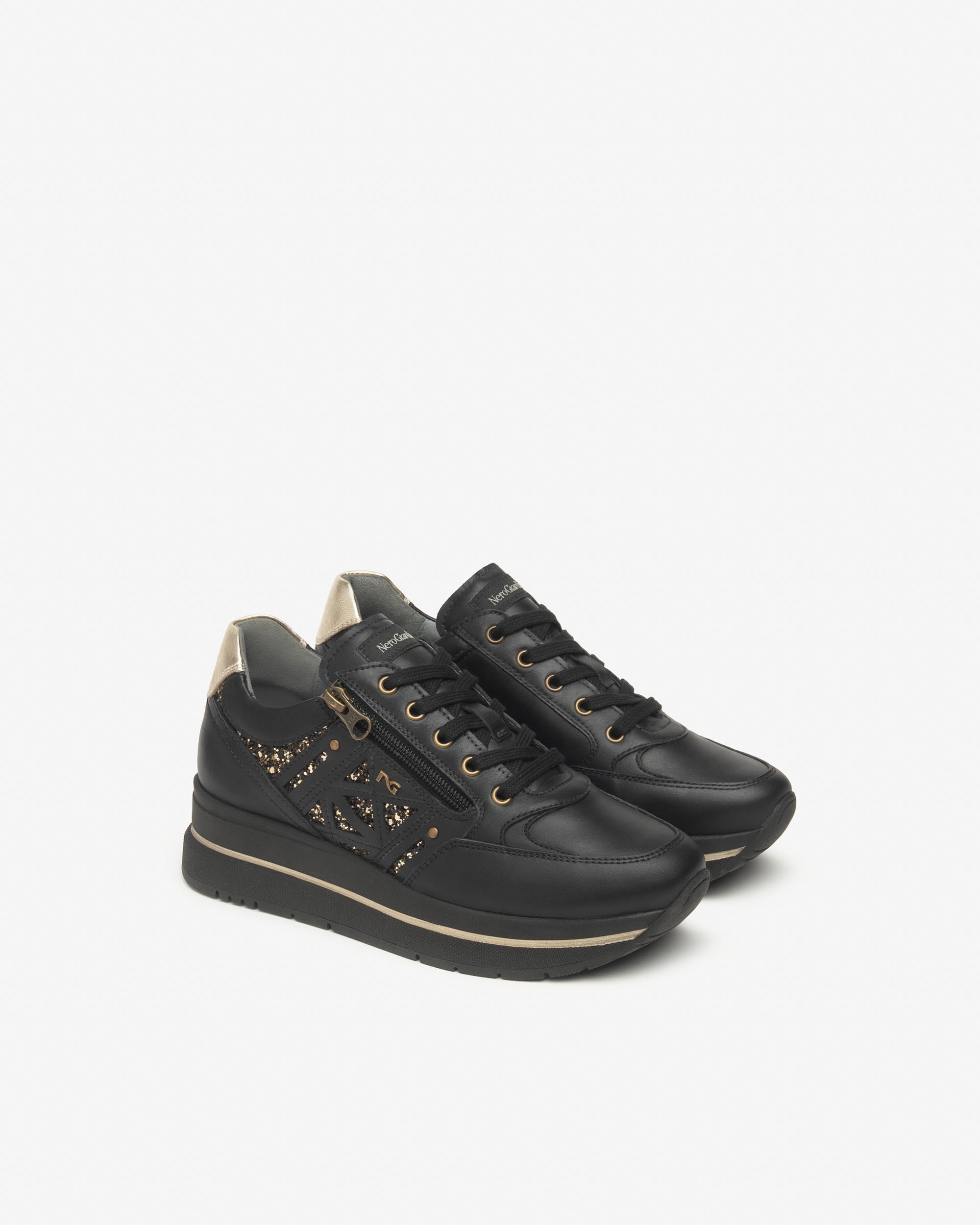 Nero Giardini Sneakers baskets cuir tissu femme