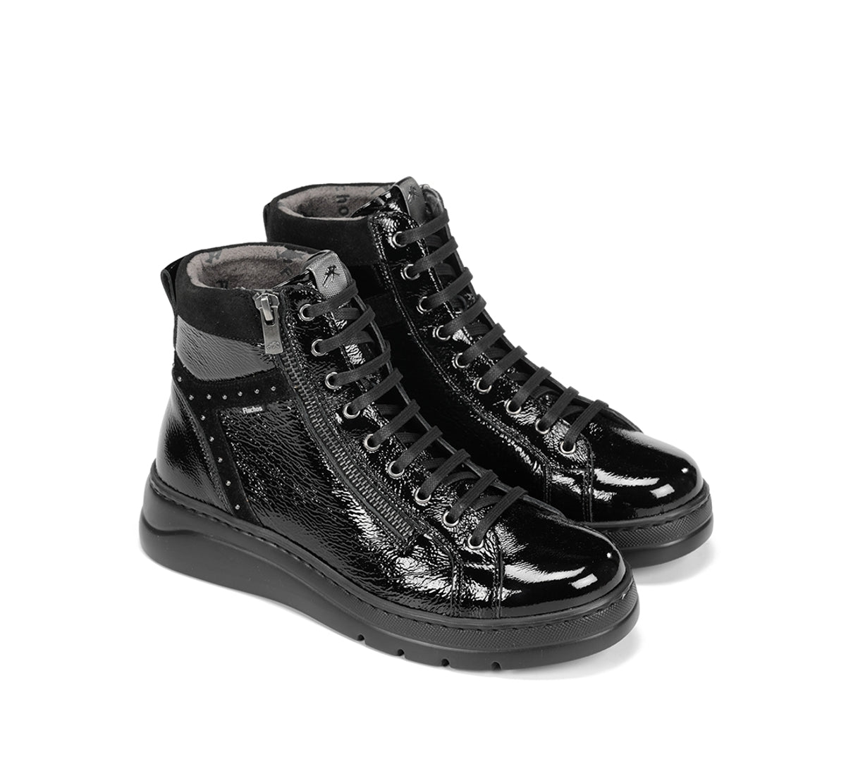 Fluchos Pompas F2250 bottines femme noir cuir léger