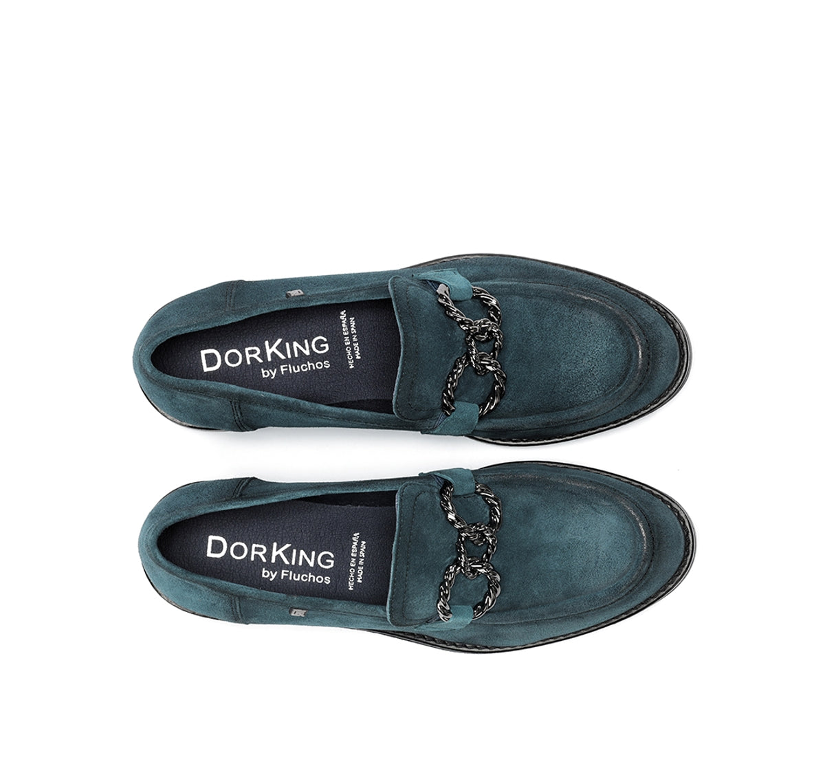 Dorking by Fluchos Harvard D9117 mocassins femme bleus