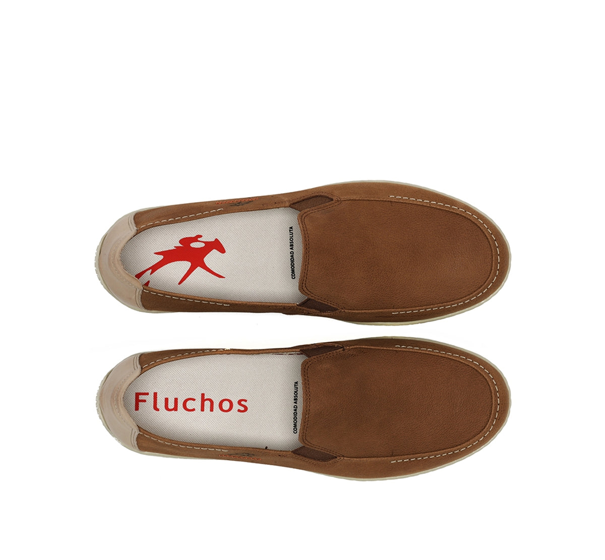 Fluchos Andy F2370 slip on marron homme confort