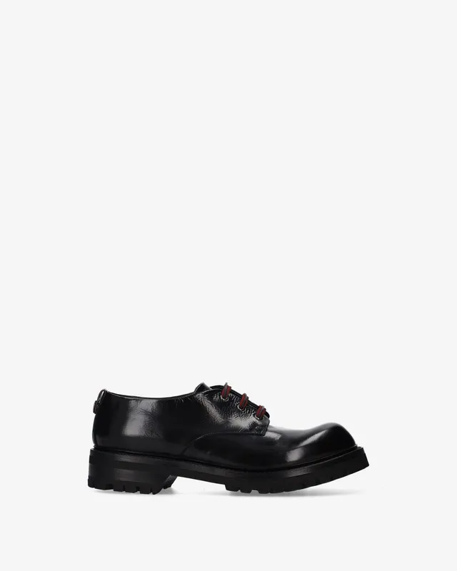 Premiata Derby Platform derbies homme cuir noir vintage