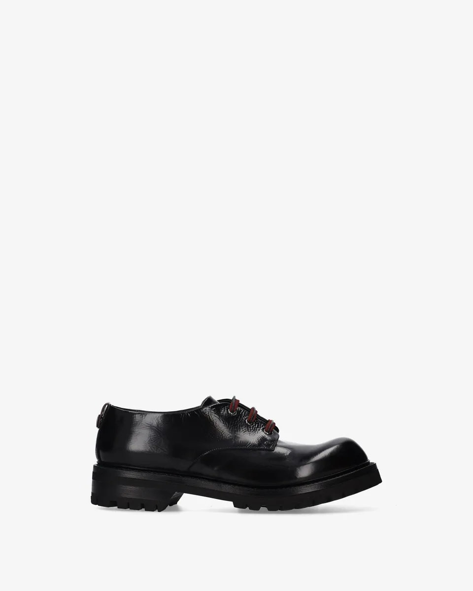 Premiata Derby Platform derbies homme cuir noir vintage