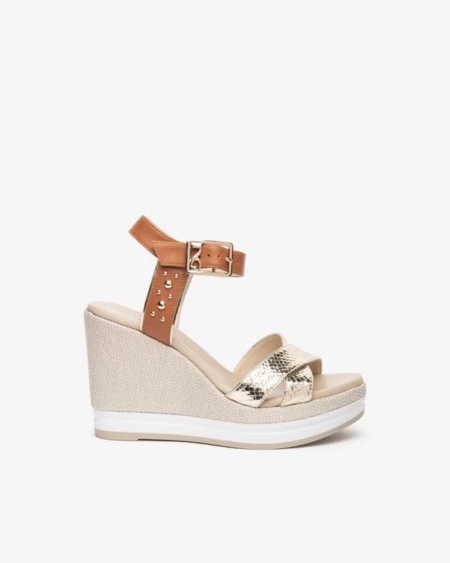 Nero Giardini Sandals sandales cuir compensées 10,5 cm