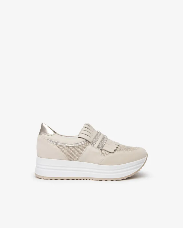 Nero Giardini Sneakers Baskets Femme Daim Cuir Toile 38