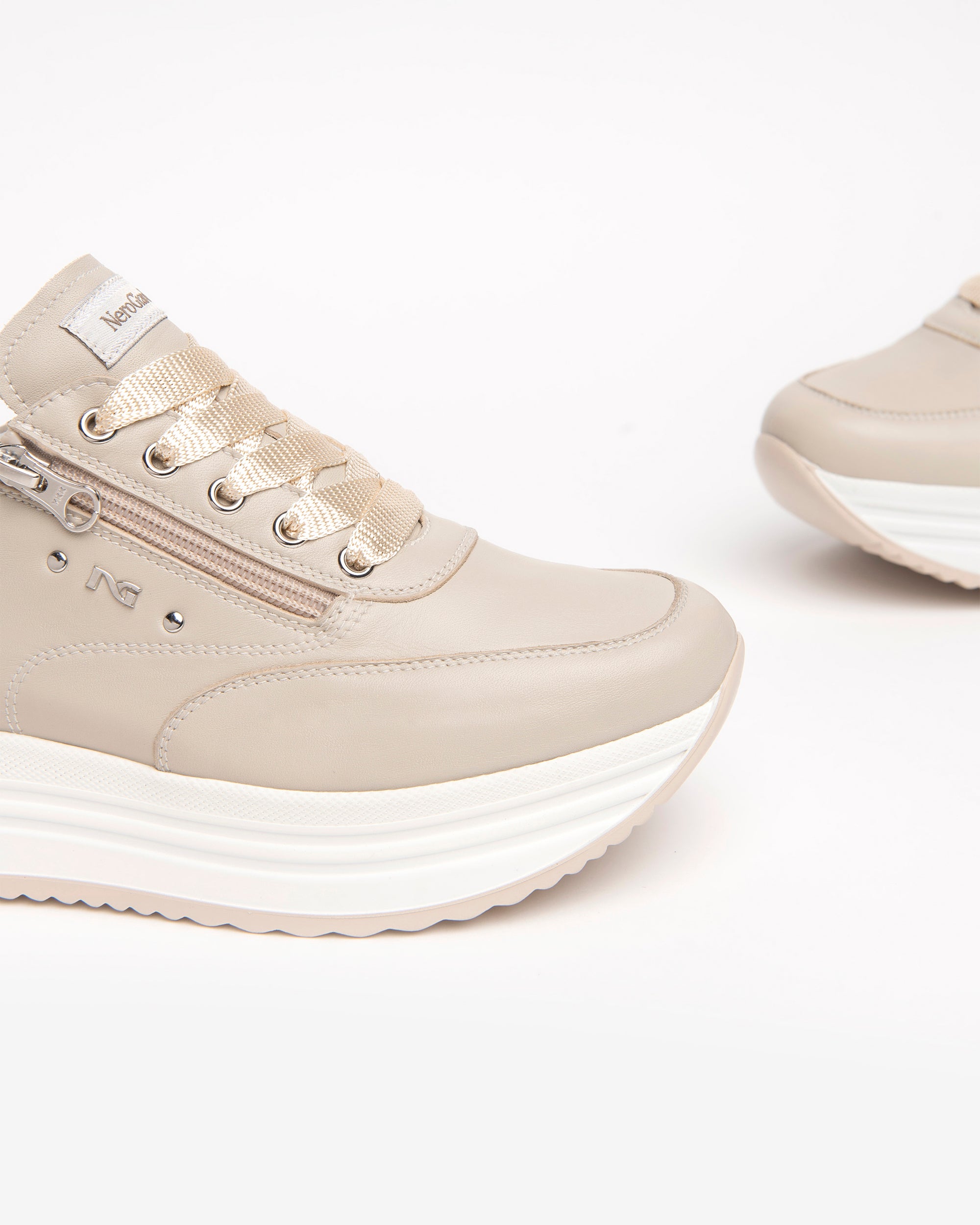 Nero Giardini Sneakers baskets cuir femme plateforme 38