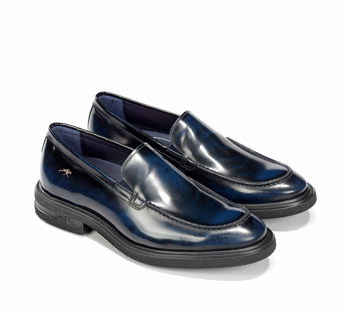 Fluchos Belgas F1223 mocassins bleu homme cuir