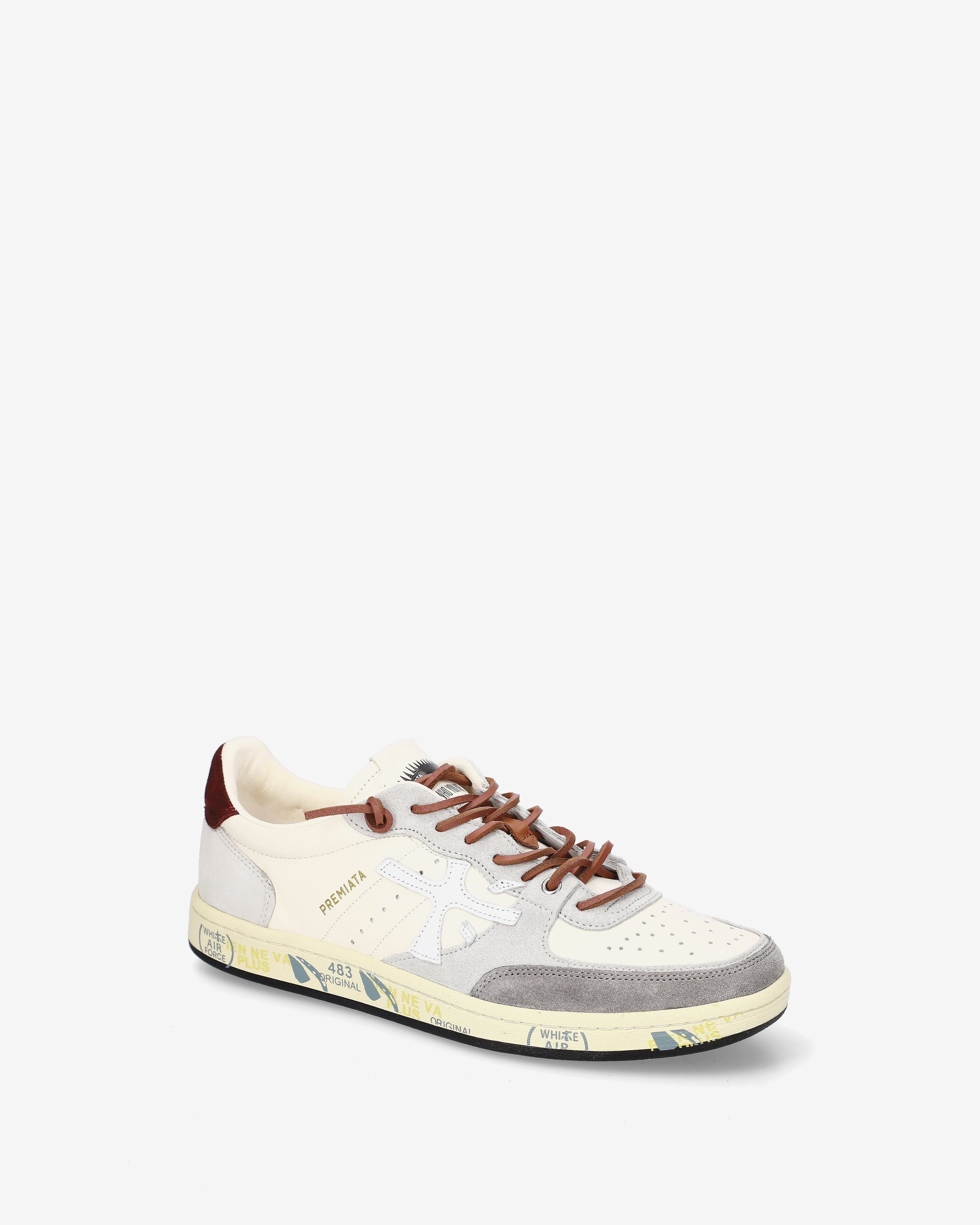 Premiata Bskt Clay 7616 sneakers cuir blanc