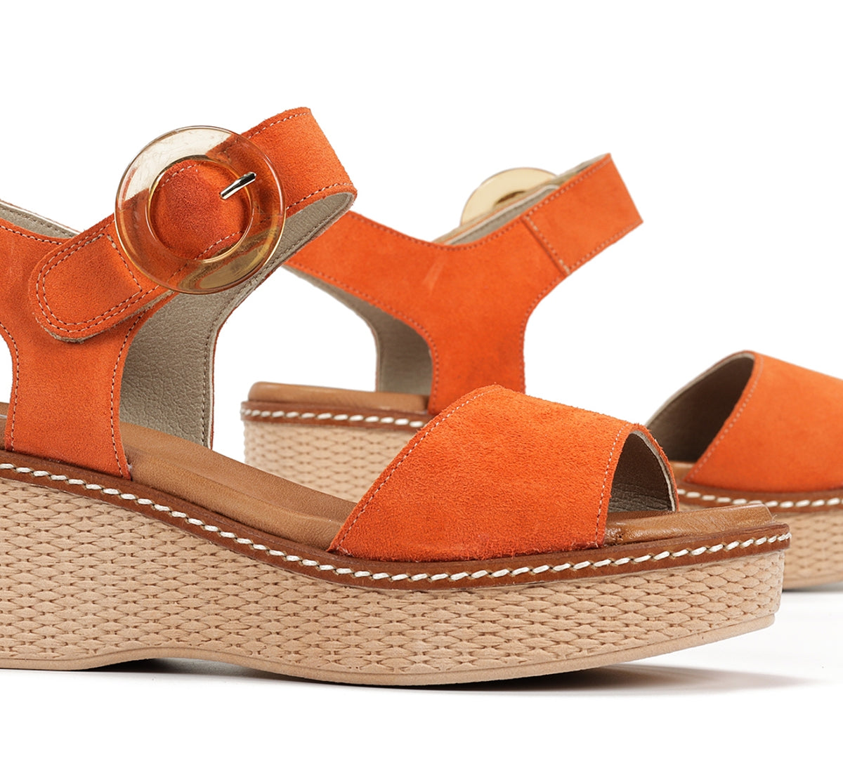 Dorking Nido D9450 sandale femme orange plateforme
