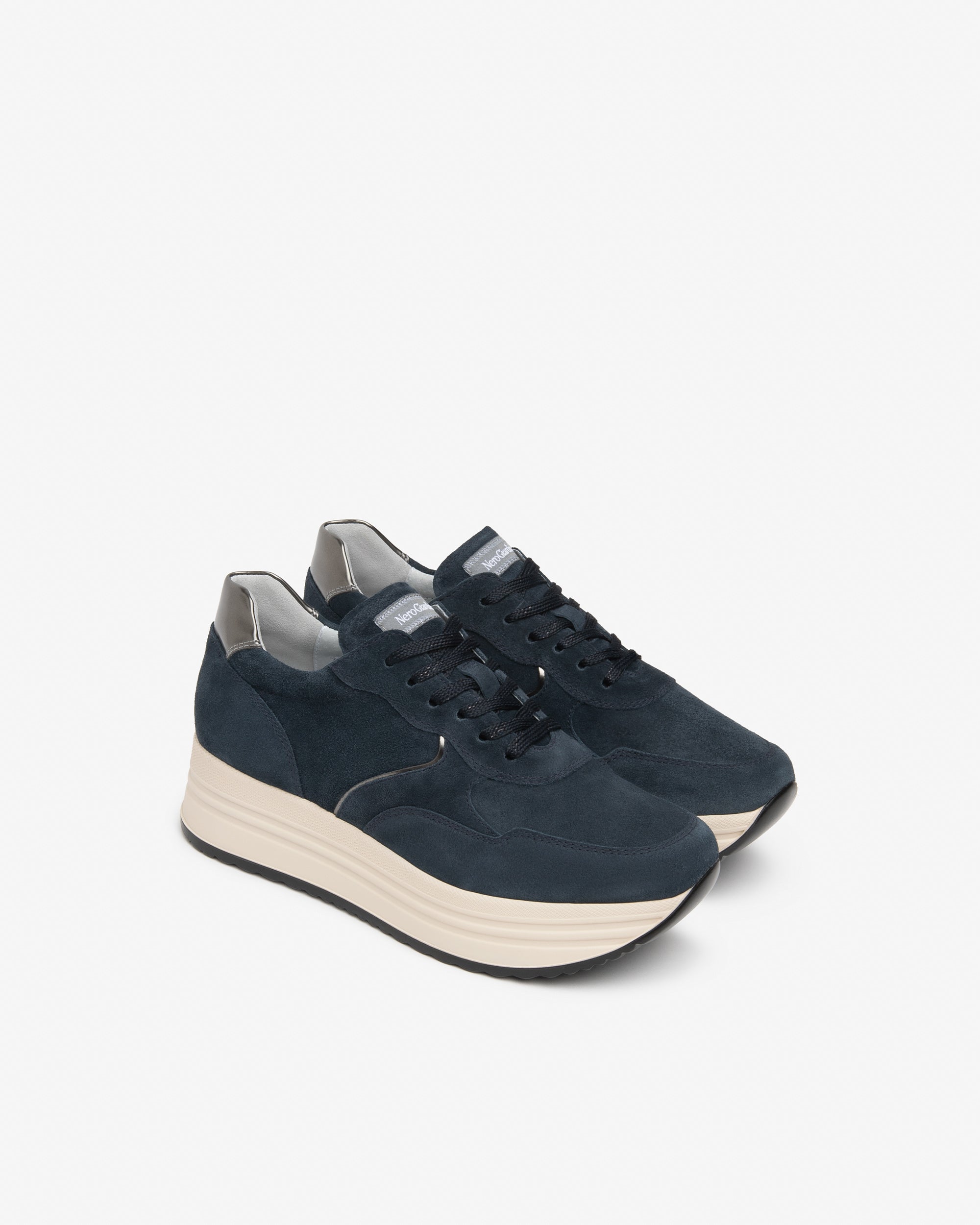 Nero Giardini Sneakers daim femme compensées 45 mm