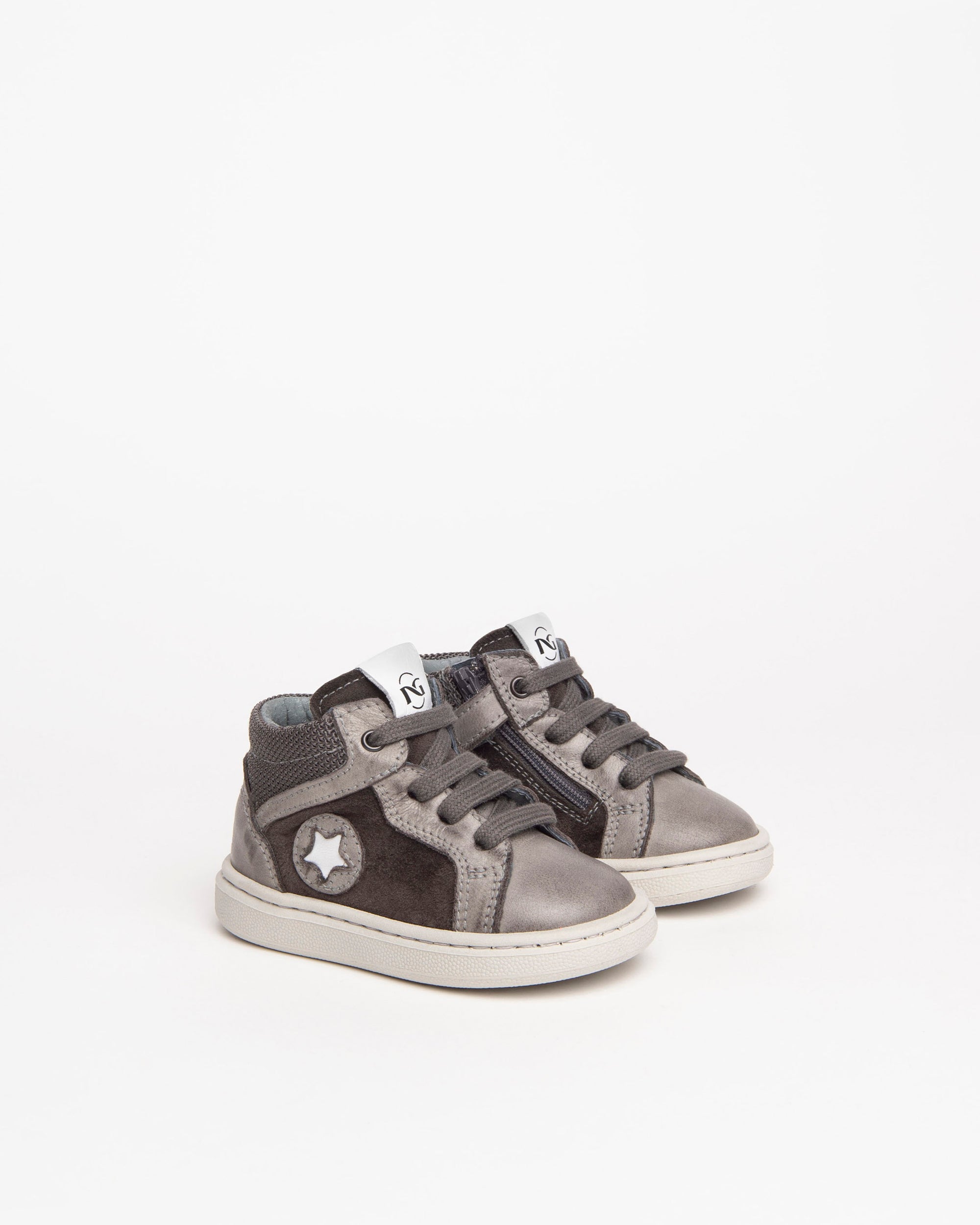 Nero Giardini Sneakers baskets garçon cuir daim zip