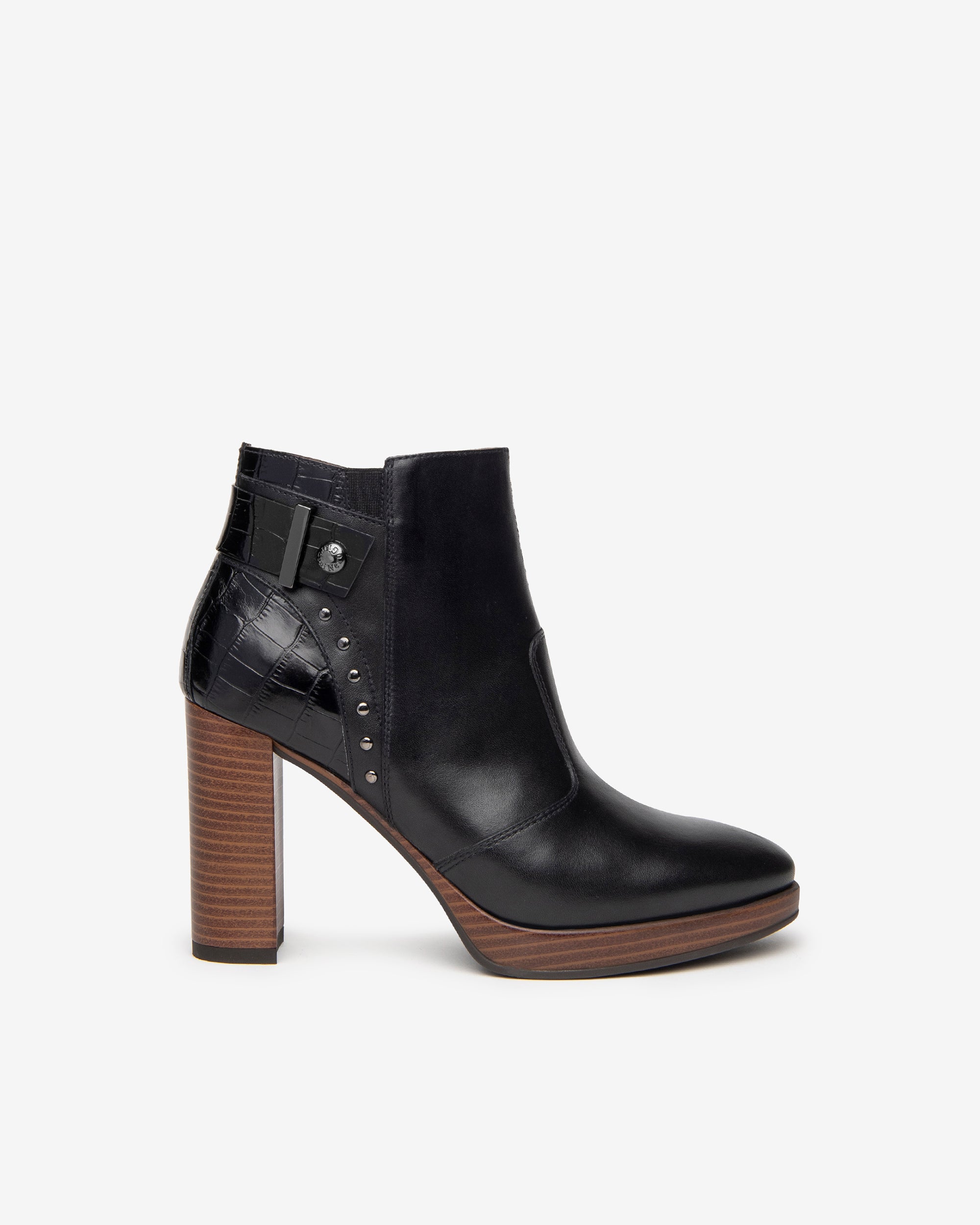 Nero Giardini Boots Bottines Femme Cuir Croco Talon 38