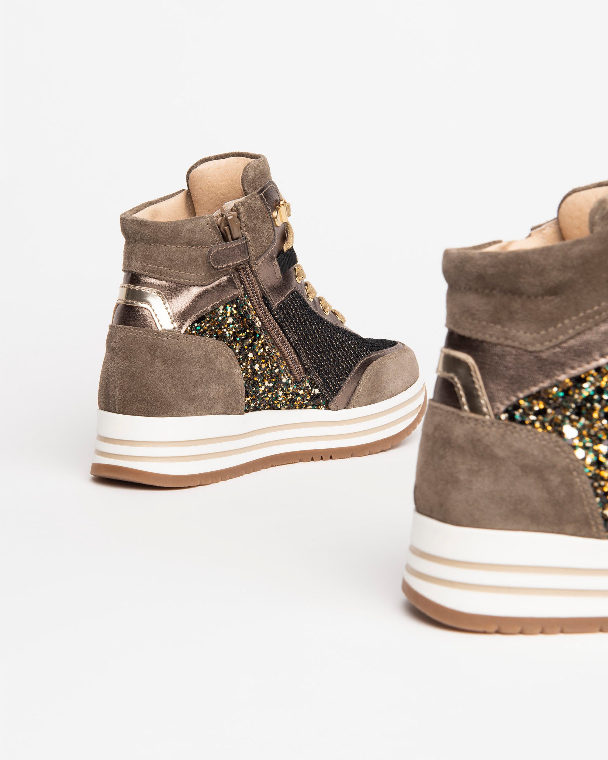 Nero Giardini Sneakers baskets fille daim montantes à zip