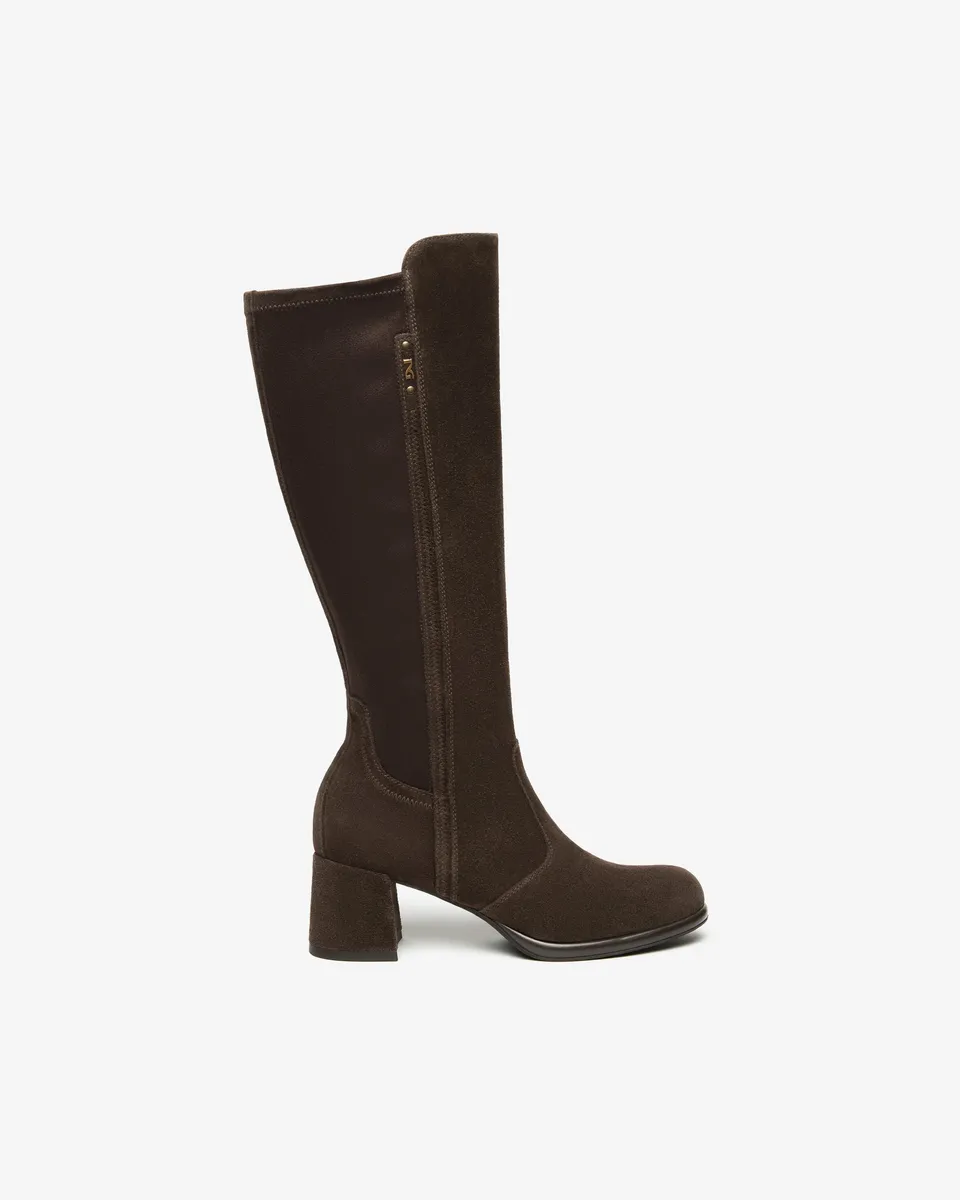 Nero Giardini Bottes daim tissu femme
