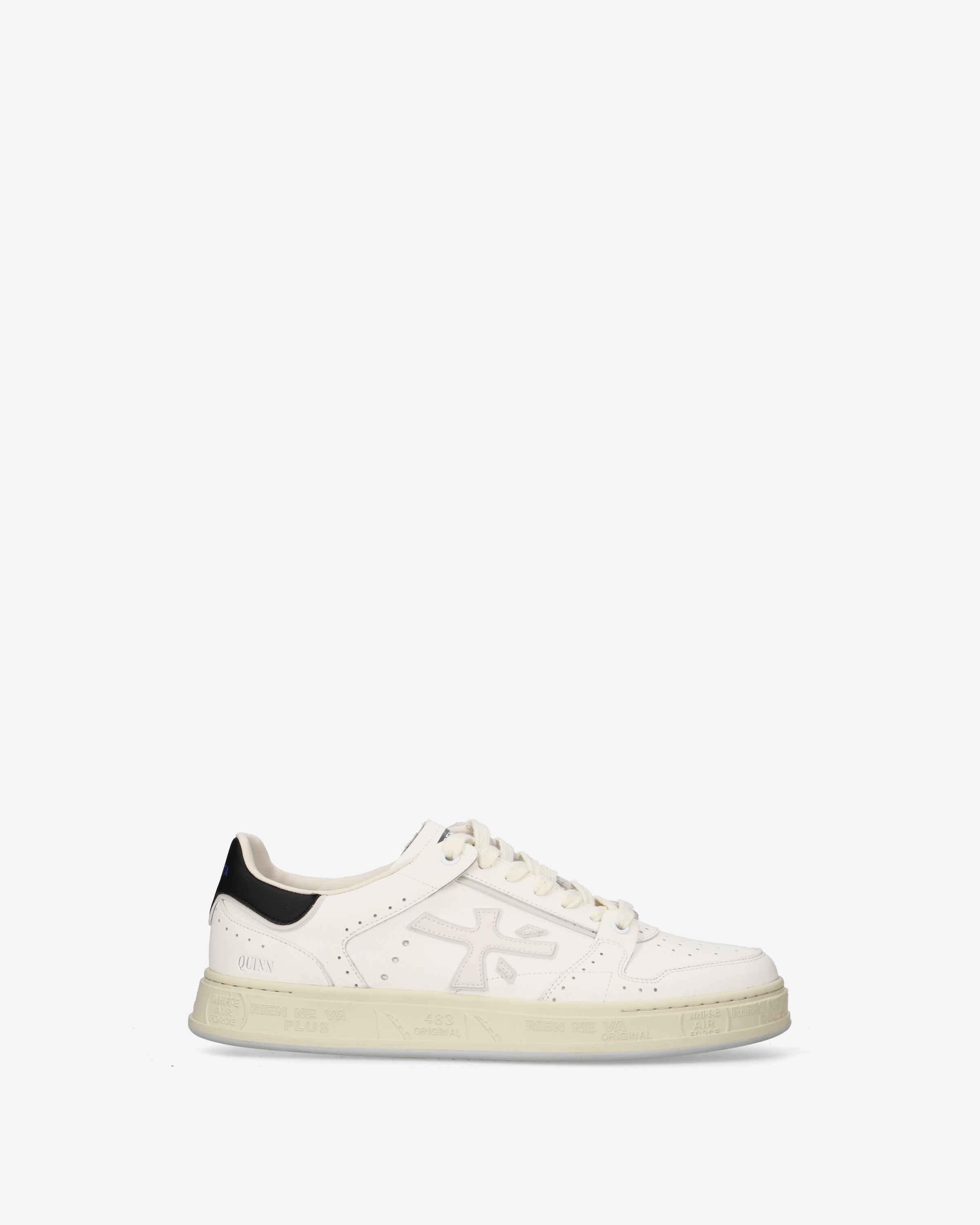 Premiata Quinn 8209 baskets homme cuir blanc bleu