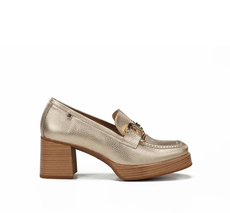 Dorking Cristel D9438 Mocassins Femme Doré Plateforme