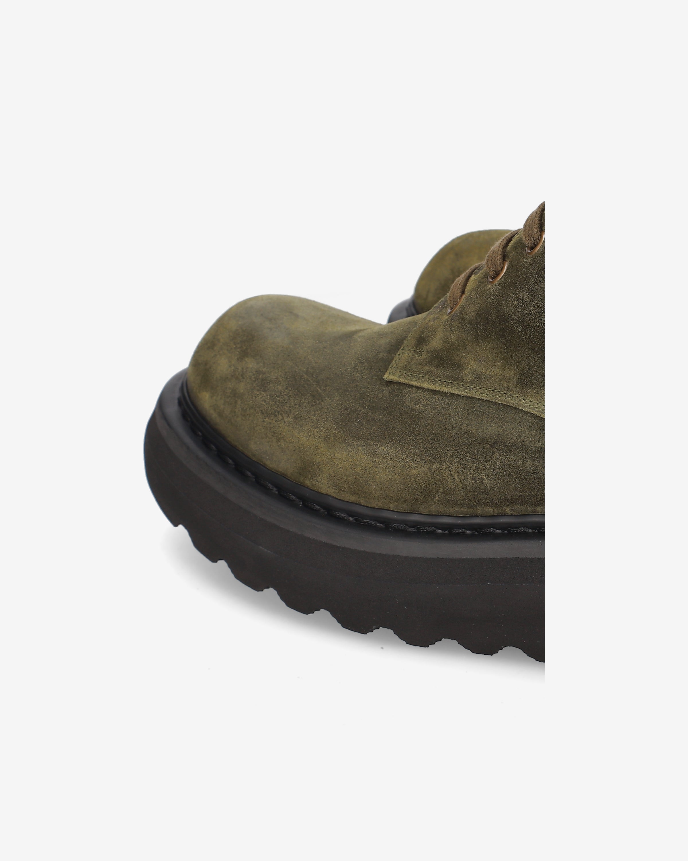 Premiata Boots olive lacets plateforme daim