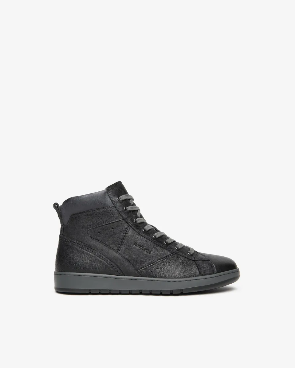 Nero Giardini Sneakers baskets homme montantes cuir zip