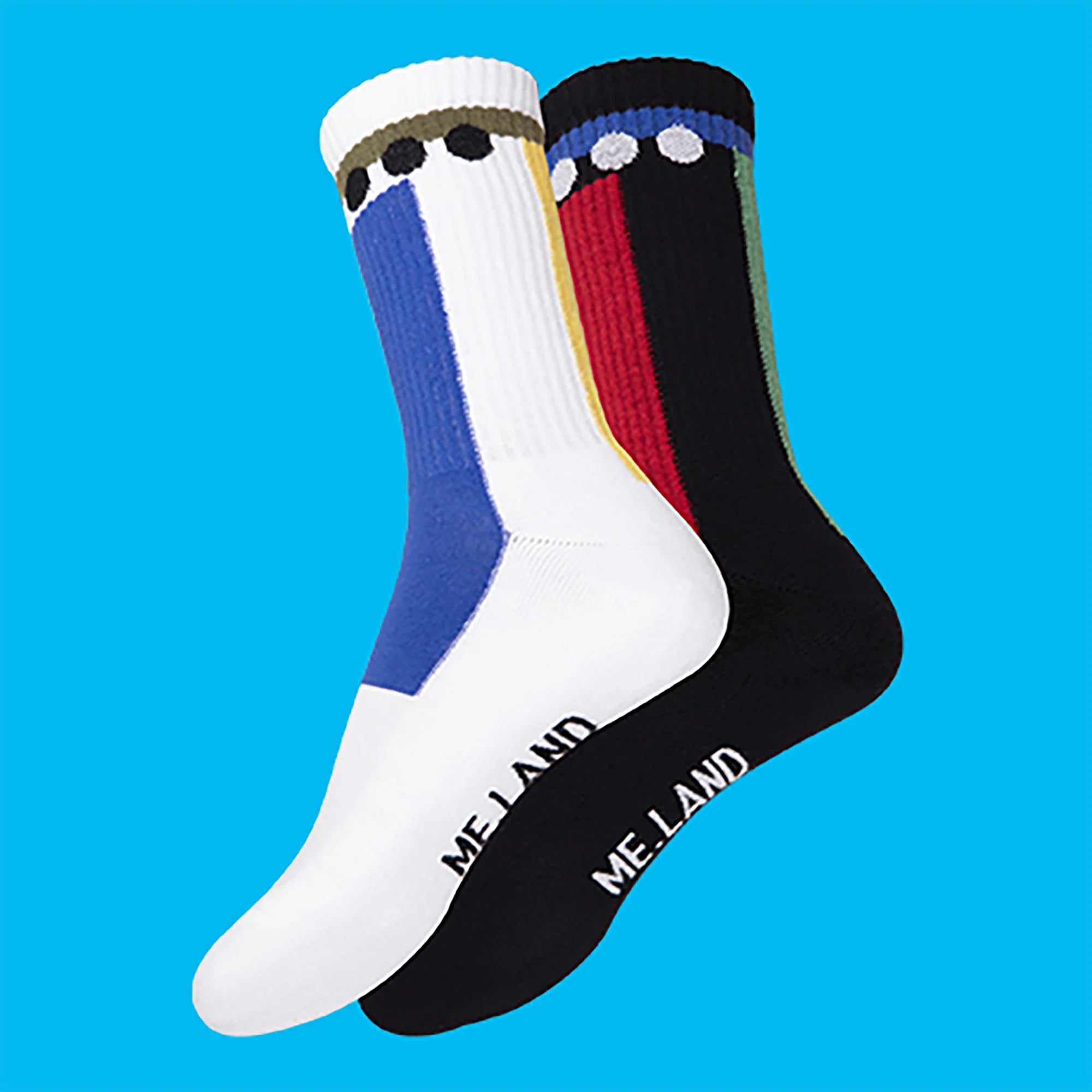 Me.Land Geo duo chaussettes coton bio motifs