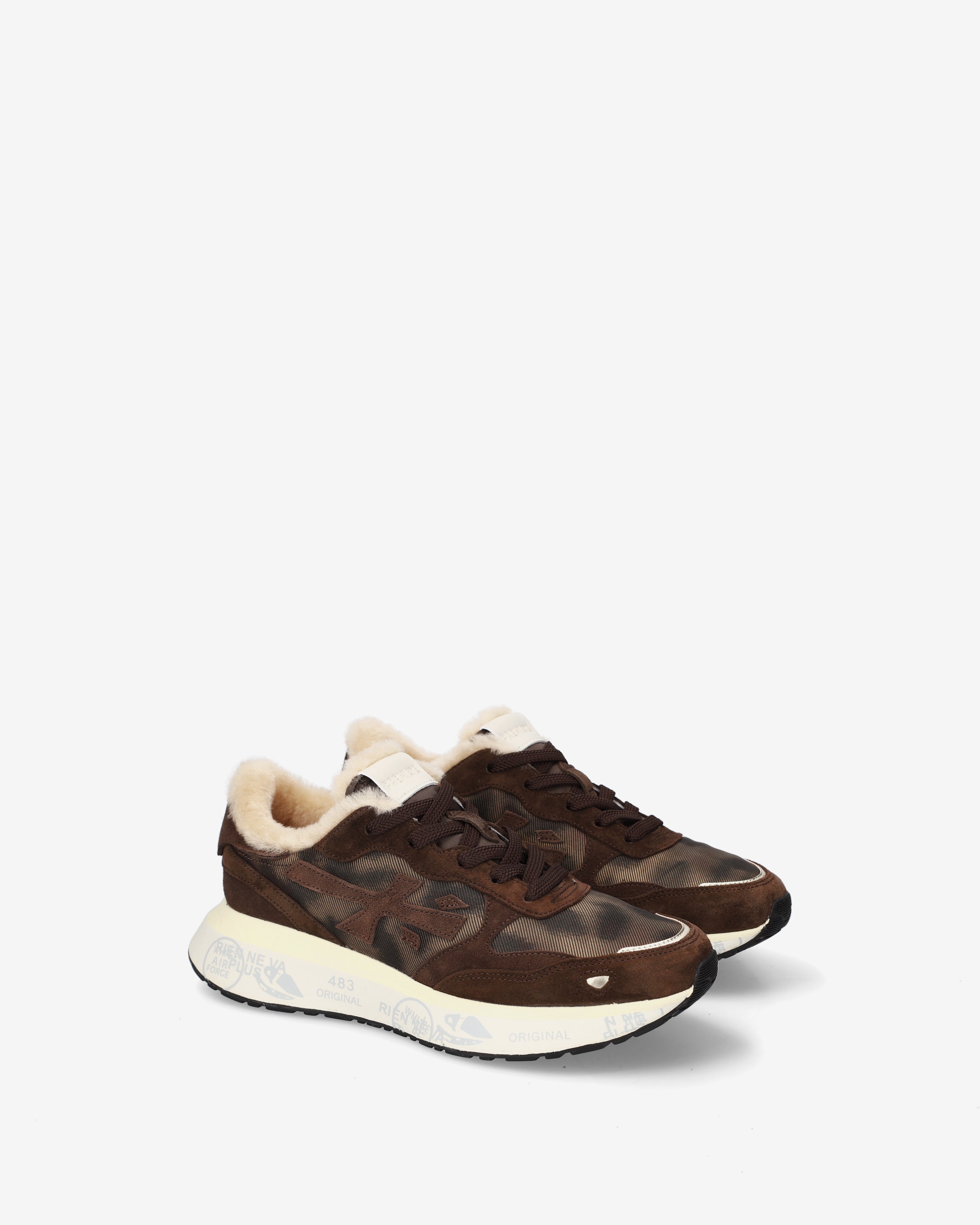 Premiata Lauryn 8548m sneakers marron imprimé animal