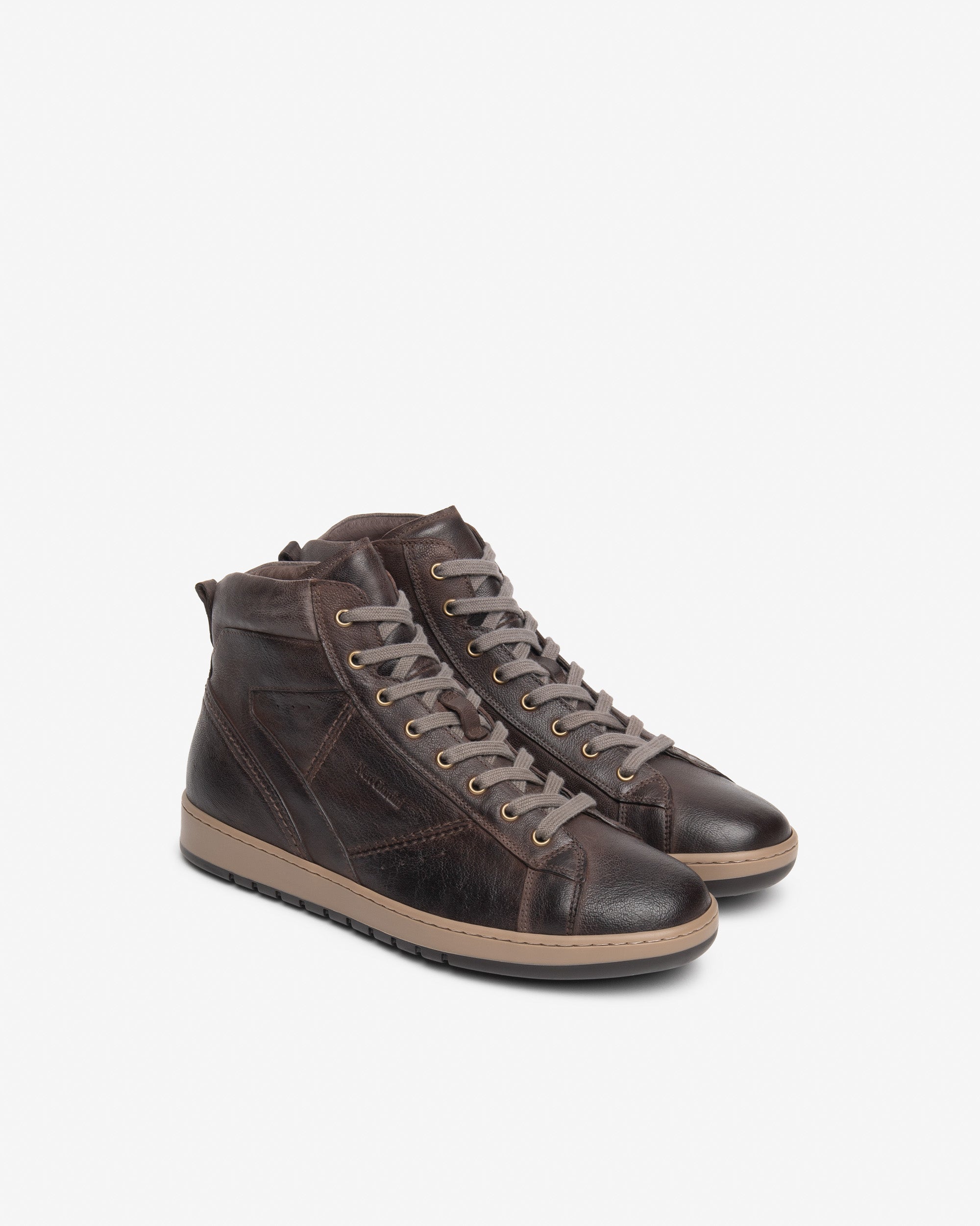 Nero Giardini Sneakers Baskets Montantes Cuir Homme Zip